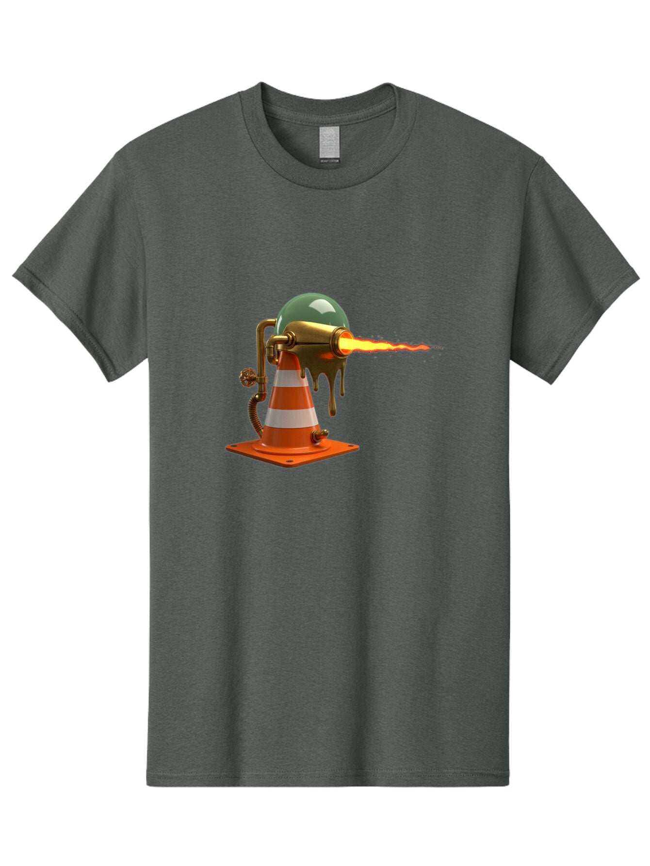Traffic-Cone-Flamethrower Men'S Graphic Tee, 100% Cotton, Comfortable Casual Summer Wear, Machine Washable, Vintage Camera, Old Camera, Antique Camera, Black Camera, Classic Photography, Photography Equipment, Nostalgic Device, Film Camera, Ban840 6