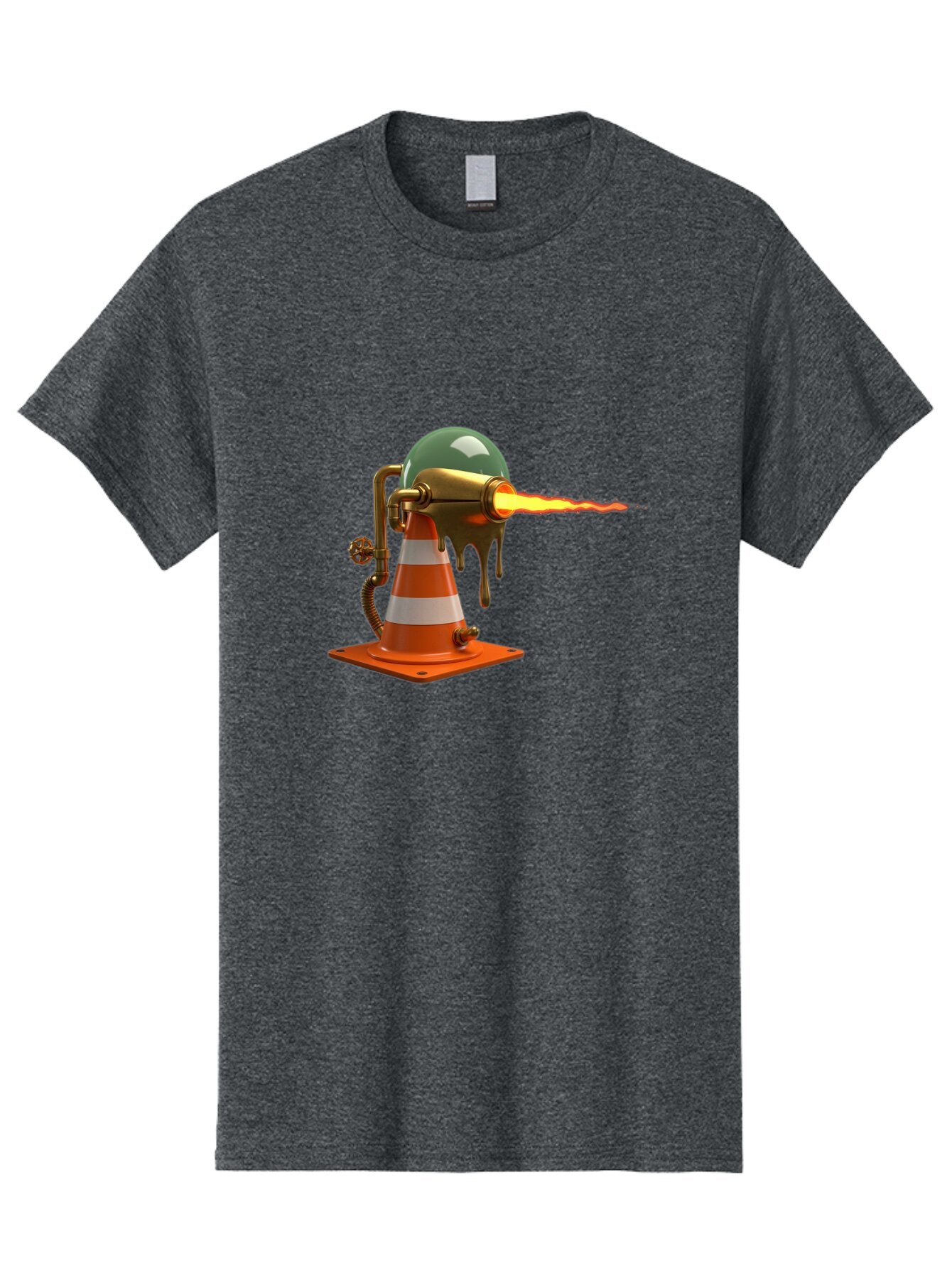 Traffic-Cone-Flamethrower Men'S Graphic Tee, 100% Cotton, Comfortable Casual Summer Wear, Machine Washable, Vintage Camera, Old Camera, Antique Camera, Black Camera, Classic Photography, Photography Equipment, Nostalgic Device, Film Camera, Ban840 3