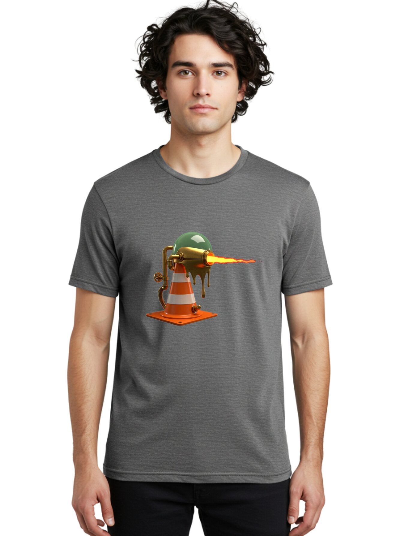 Traffic-Cone-Flamethrower Men'S Graphic Tee, 100% Cotton, Comfortable Casual Summer Wear, Machine Washable, Vintage Camera, Old Camera, Antique Camera, Black Camera, Classic Photography, Photography Equipment, Nostalgic Device, Film Camera, Ban840 28