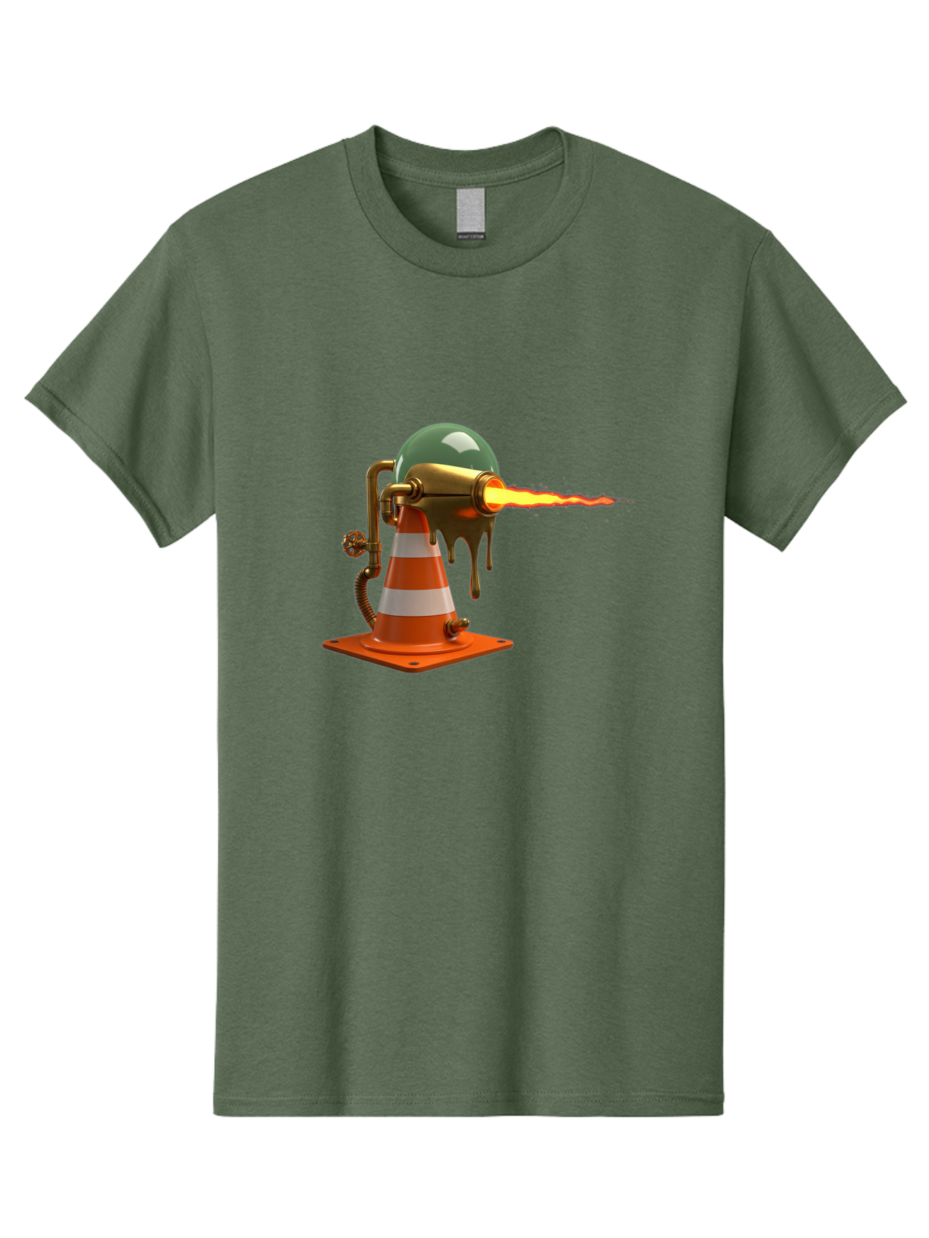 Traffic-Cone-Flamethrower Men'S Graphic Tee, 100% Cotton, Comfortable Casual Summer Wear, Machine Washable, Vintage Camera, Old Camera, Antique Camera, Black Camera, Classic Photography, Photography Equipment, Nostalgic Device, Film Camera, Ban840