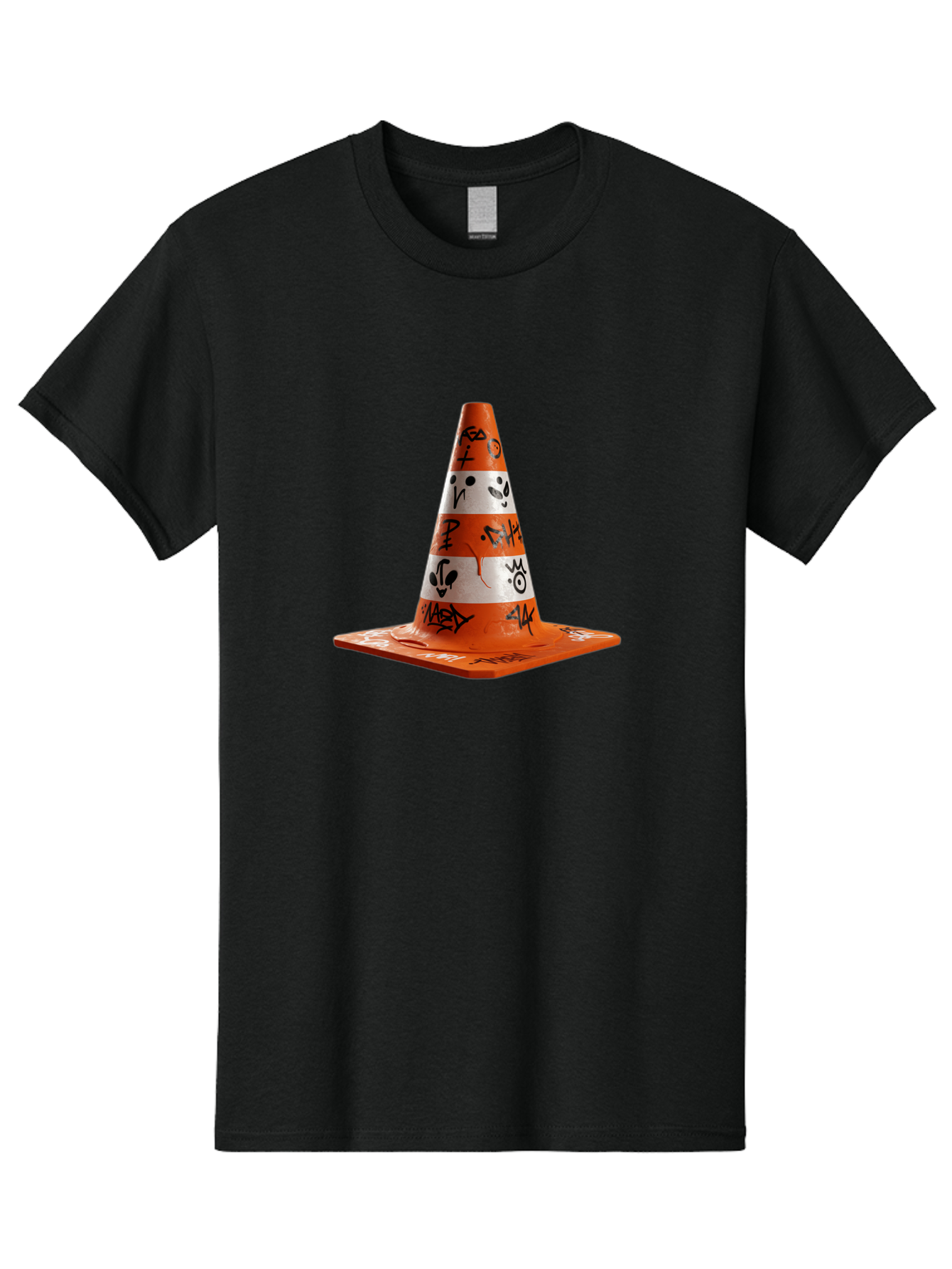 Traffic-Cone-With-Graffiti Men'S Graphic Tee, 100% Cotton, Comfortable Casual Summer Wear, Machine Washable, Vintage Camera, Old Camera, Antique Camera, Black Camera, Classic Photography, Photography Equipment, Nostalgic Device, Film Camera, Ban843 7