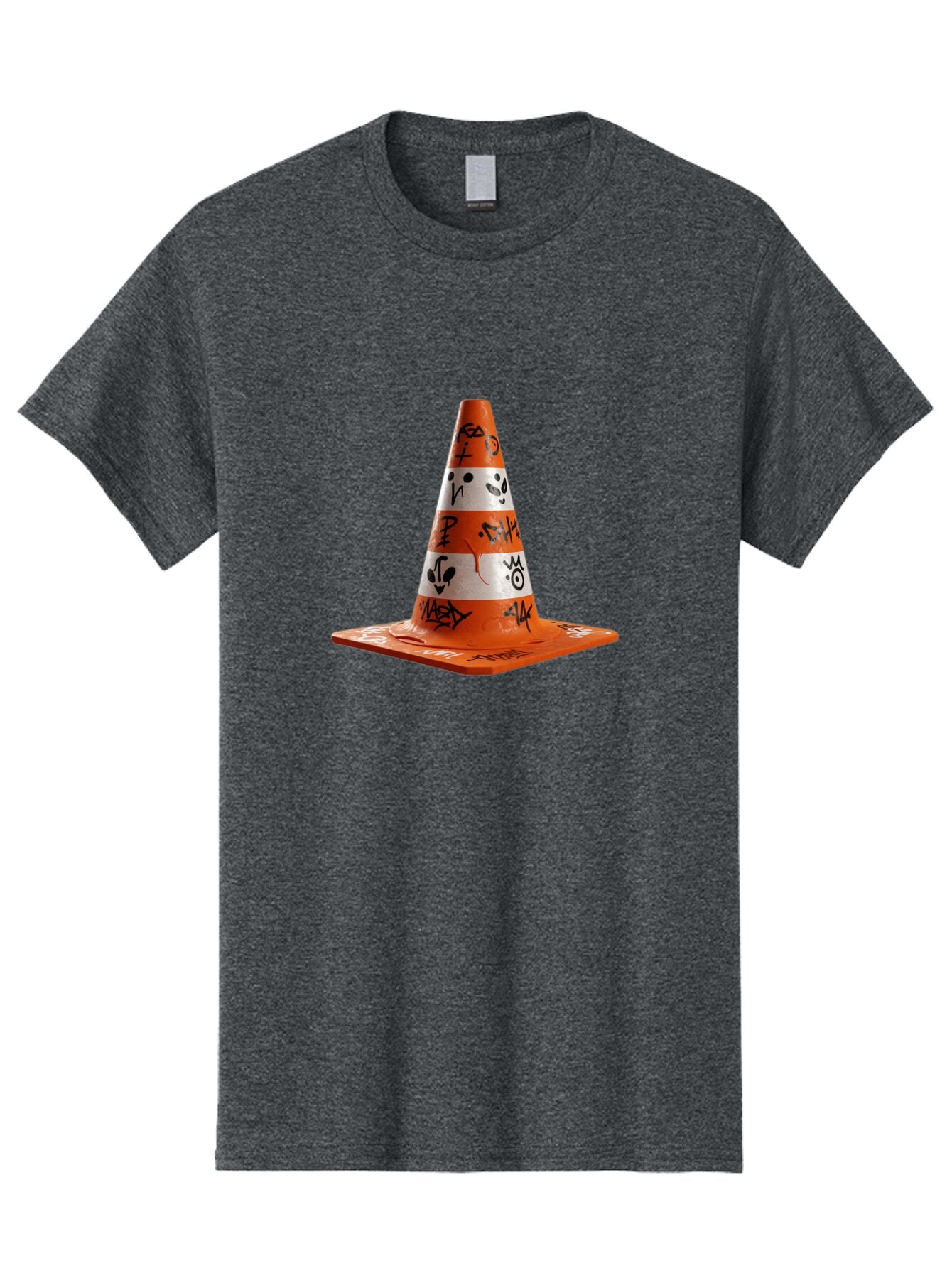 Traffic-Cone-With-Graffiti Men'S Graphic Tee, 100% Cotton, Comfortable Casual Summer Wear, Machine Washable, Vintage Camera, Old Camera, Antique Camera, Black Camera, Classic Photography, Photography Equipment, Nostalgic Device, Film Camera, Ban843 8