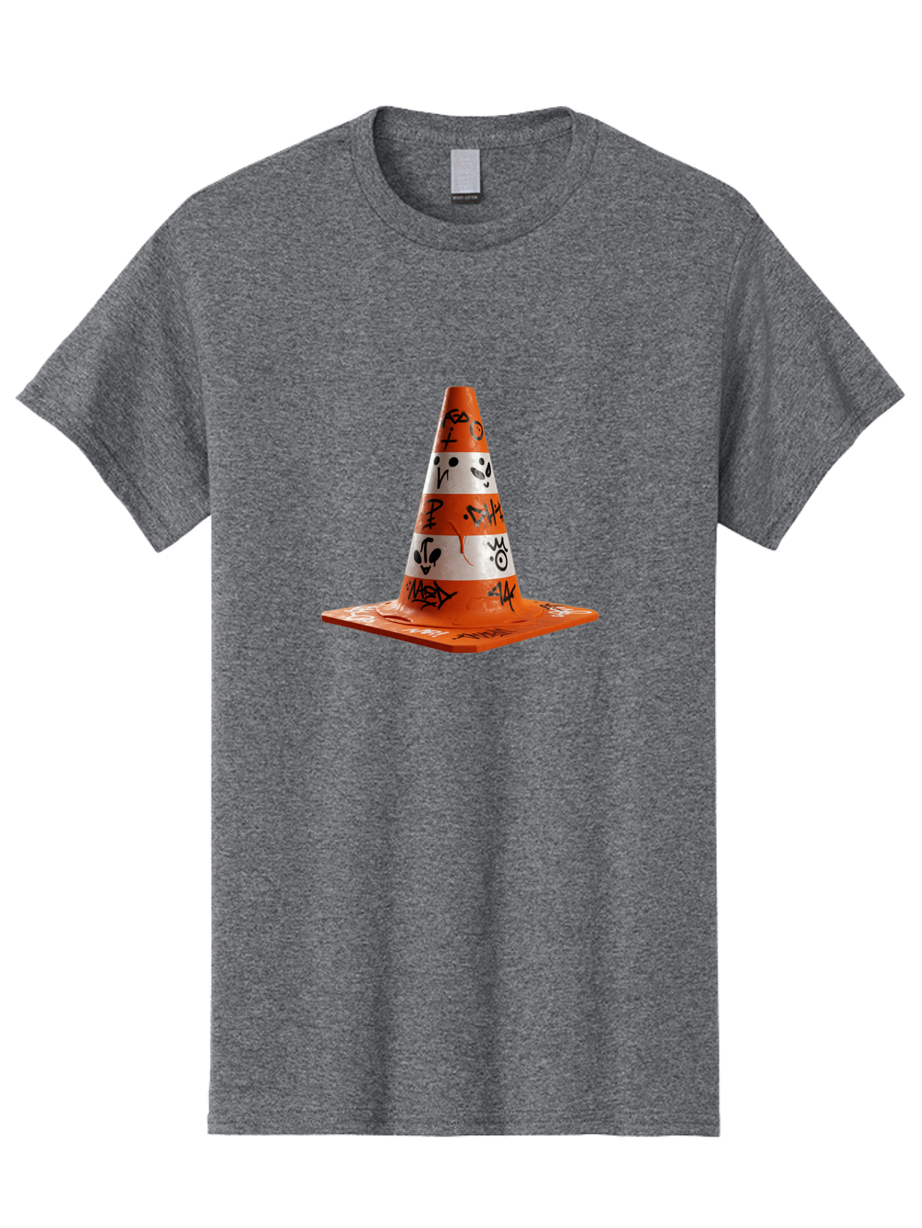 Traffic-Cone-With-Graffiti Men'S Graphic Tee, 100% Cotton, Comfortable Casual Summer Wear, Machine Washable, Vintage Camera, Old Camera, Antique Camera, Black Camera, Classic Photography, Photography Equipment, Nostalgic Device, Film Camera, Ban843 3