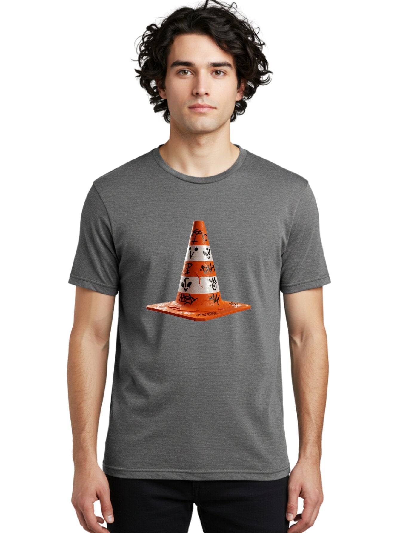 Traffic-Cone-With-Graffiti Men'S Graphic Tee, 100% Cotton, Comfortable Casual Summer Wear, Machine Washable, Vintage Camera, Old Camera, Antique Camera, Black Camera, Classic Photography, Photography Equipment, Nostalgic Device, Film Camera, Ban843 28