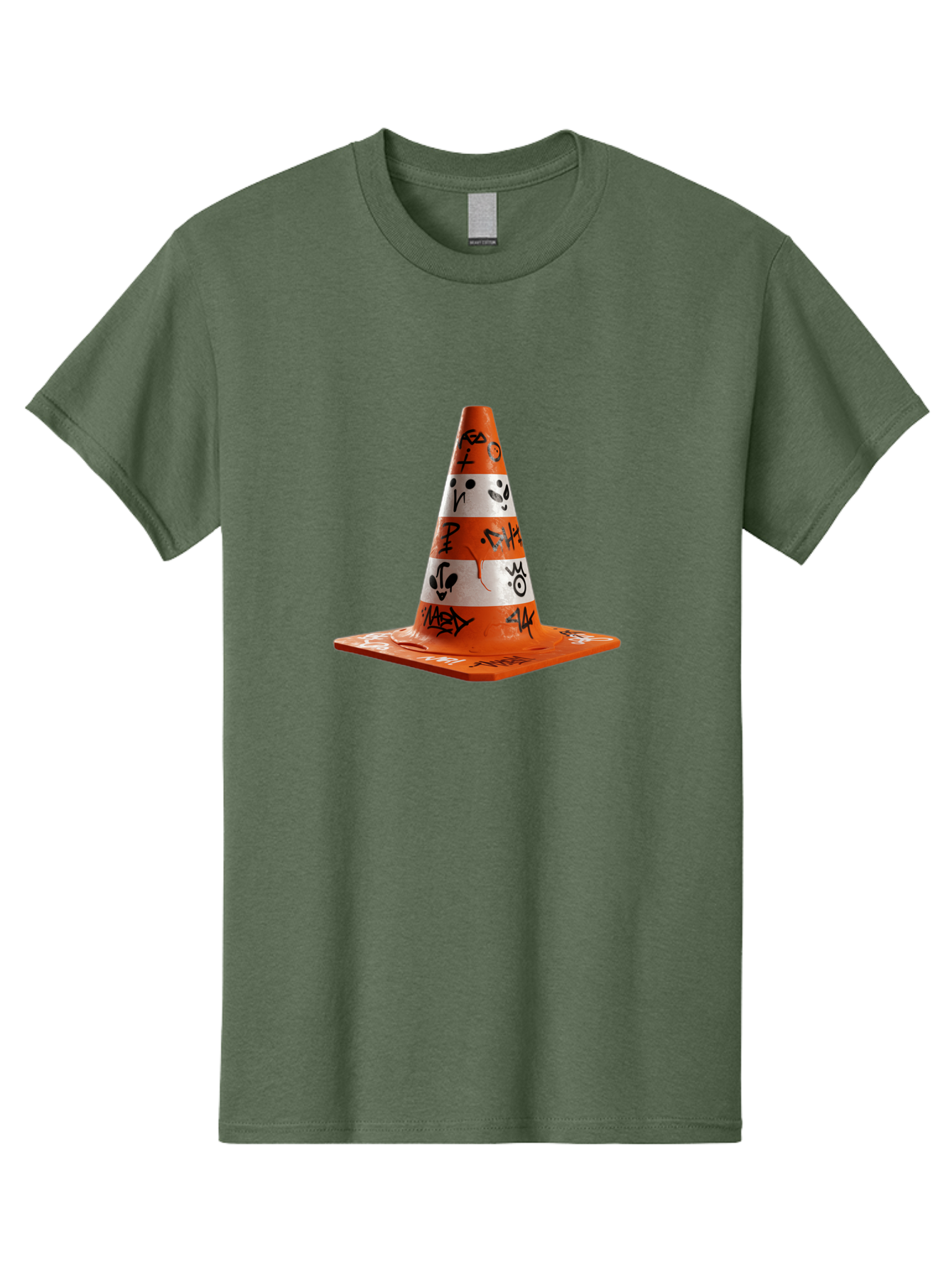 Traffic-Cone-With-Graffiti Men'S Graphic Tee, 100% Cotton, Comfortable Casual Summer Wear, Machine Washable, Vintage Camera, Old Camera, Antique Camera, Black Camera, Classic Photography, Photography Equipment, Nostalgic Device, Film Camera, Ban843 5