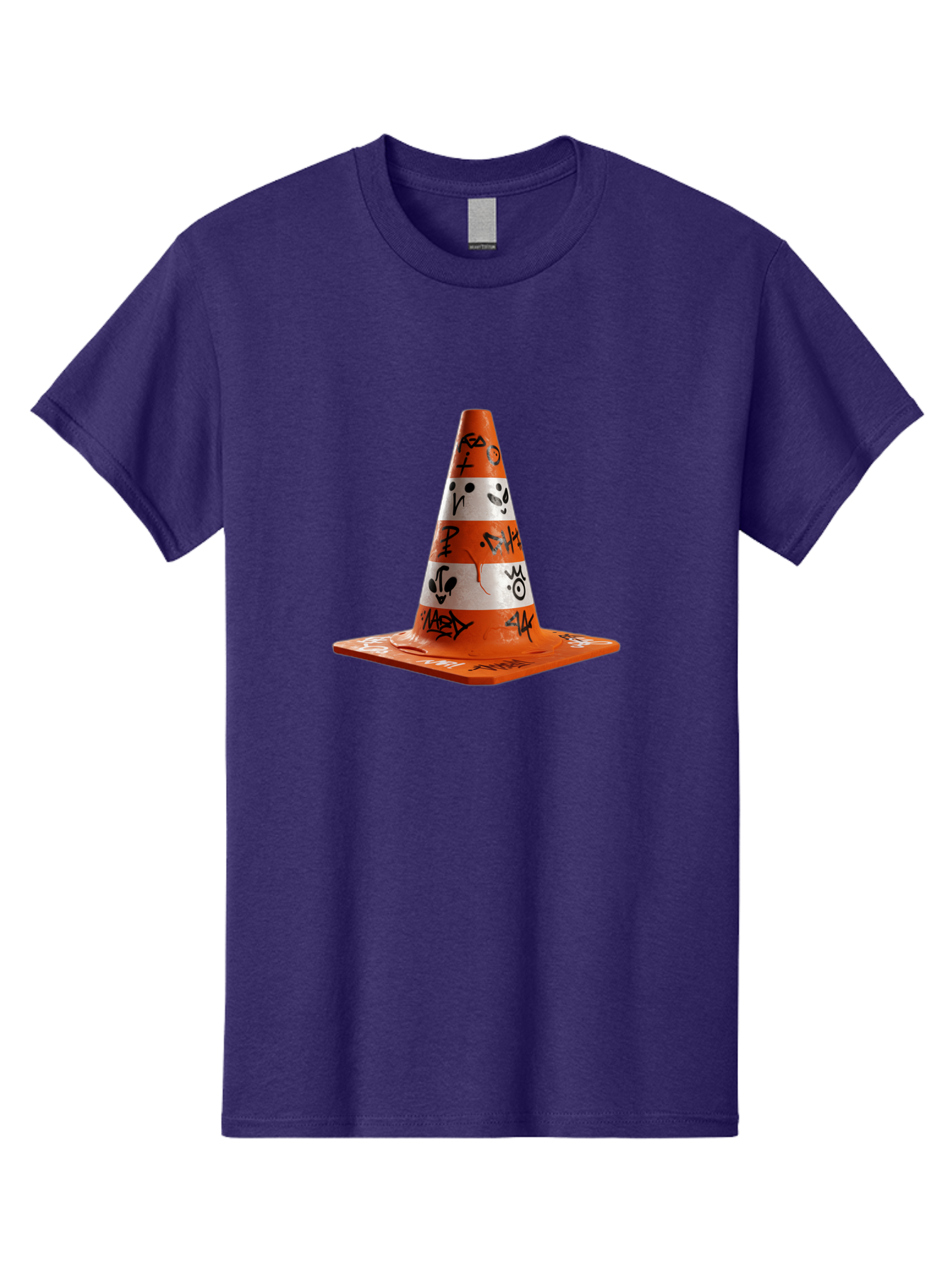 Traffic-Cone-With-Graffiti Men'S Graphic Tee, 100% Cotton, Comfortable Casual Summer Wear, Machine Washable, Vintage Camera, Old Camera, Antique Camera, Black Camera, Classic Photography, Photography Equipment, Nostalgic Device, Film Camera, Ban843 4
