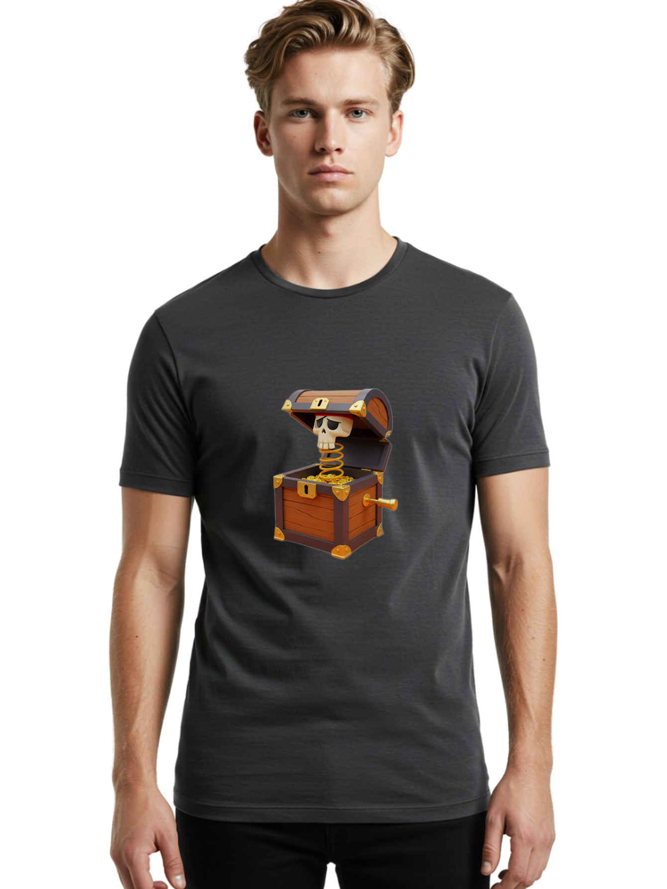 Treasure-Chest-Jack-In-The-Box Men'S Graphic Tee, 100% Cotton, Comfortable Casual Summer Wear, Machine Washable, Vintage Camera, Old Camera, Antique Camera, Black Camera, Classic Photography, Photography Equipment, Nostalgic Device, Ban847 29