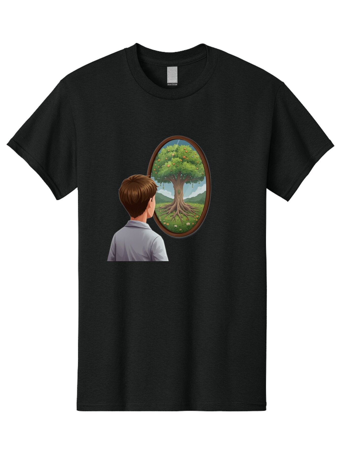 Tree-Of-Life-Mirror Men'S Graphic Tee, 100% Cotton, Comfortable Casual Summer Wear, Machine Washable, Vintage Camera, Old Camera, Antique Camera, Black Camera, Classic Photography, Photography Equipment, Nostalgic Device, Film Camera, Ban853