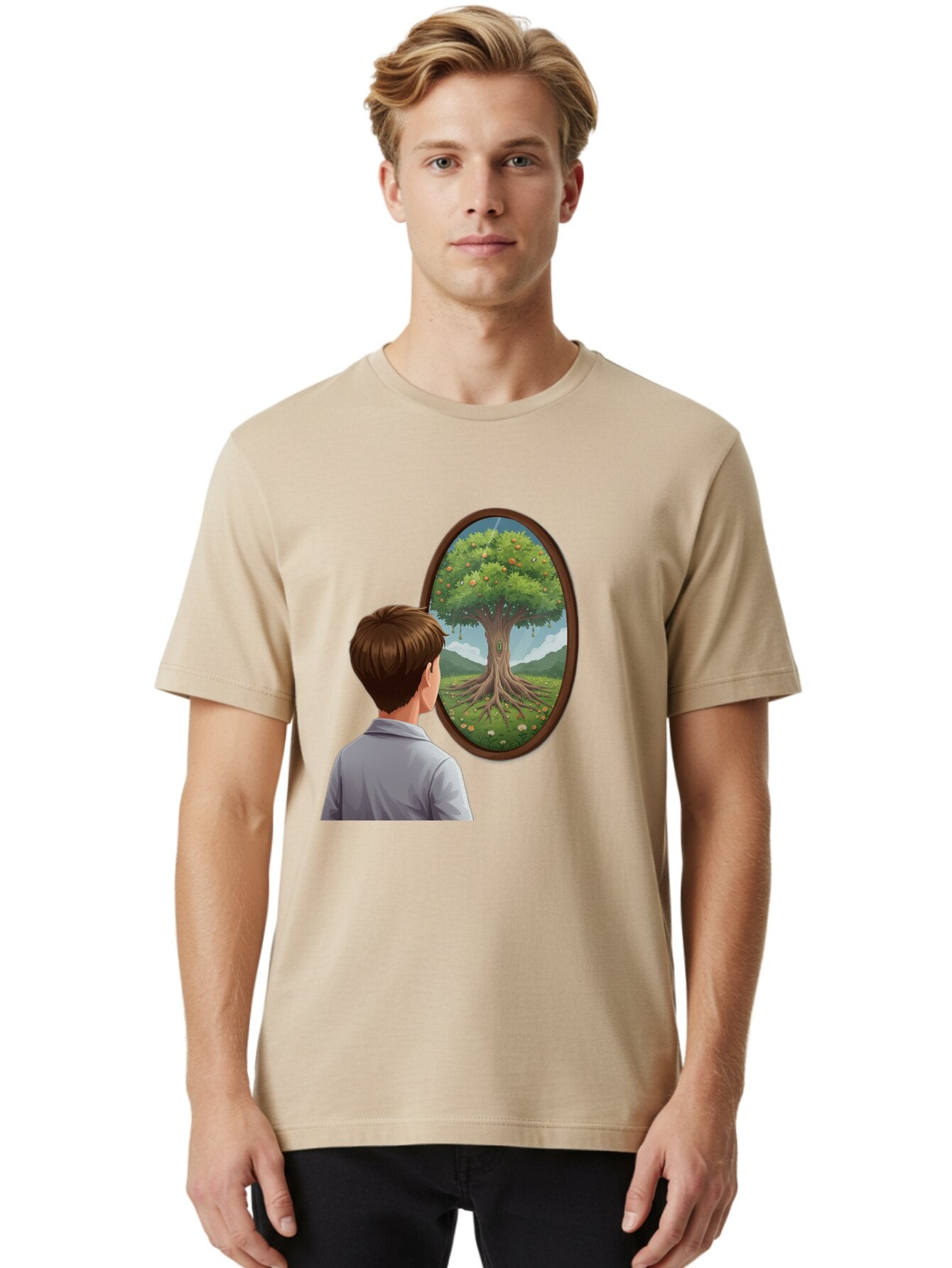 Tree-Of-Life-Mirror Men'S Graphic Tee, 100% Cotton, Comfortable Casual Summer Wear, Machine Washable, Vintage Camera, Old Camera, Antique Camera, Black Camera, Classic Photography, Photography Equipment, Nostalgic Device, Film Camera, Ban853 16