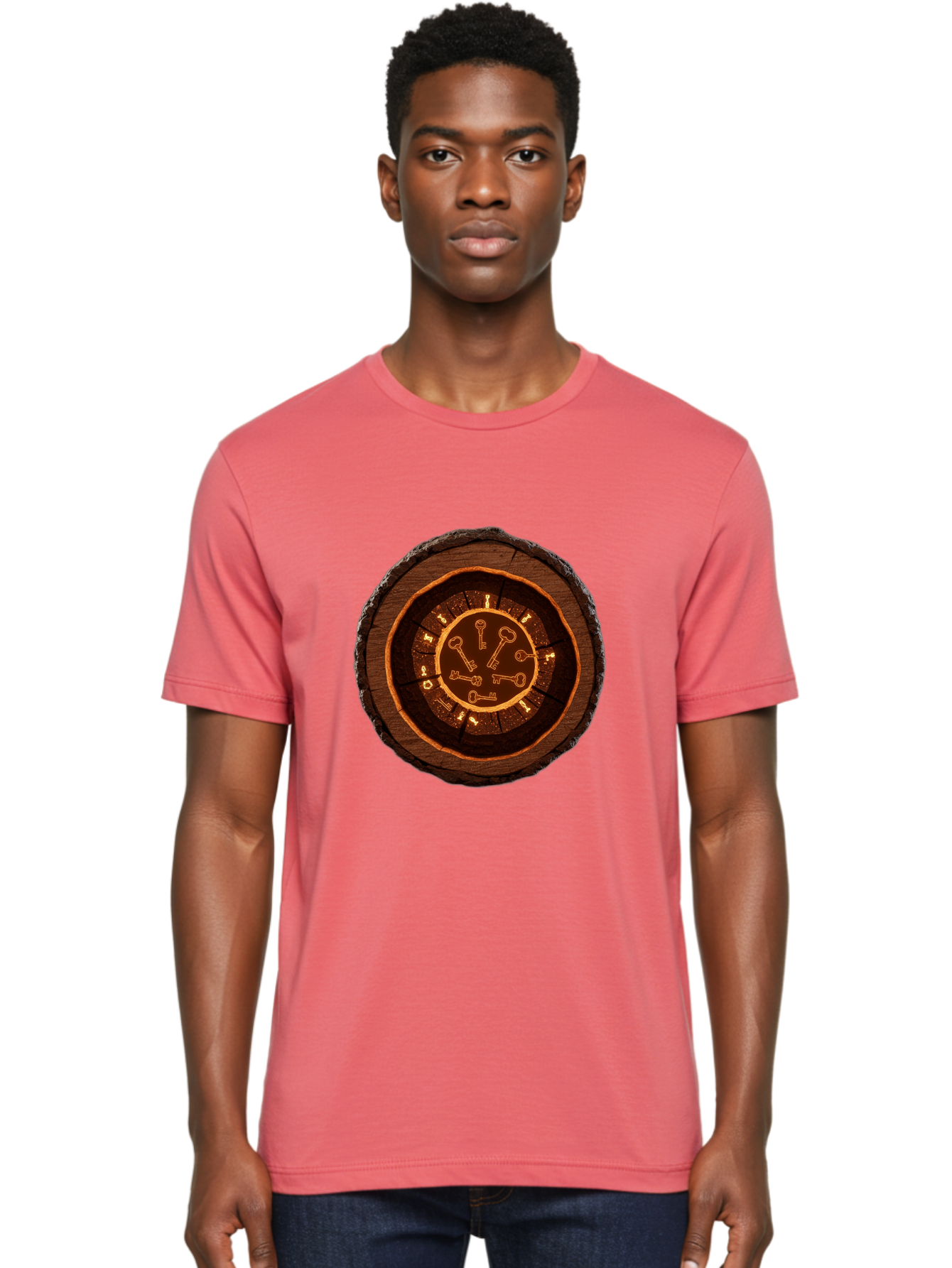 Tree-Stump-Clock Men'S Graphic Tee, 100% Cotton, Comfortable Casual Summer Wear, Machine Washable, Vintage Camera, Old Camera, Antique Camera, Black Camera, Classic Photography, Photography Equipment, Nostalgic Device, Film Camera, Camera Art Ban855 17