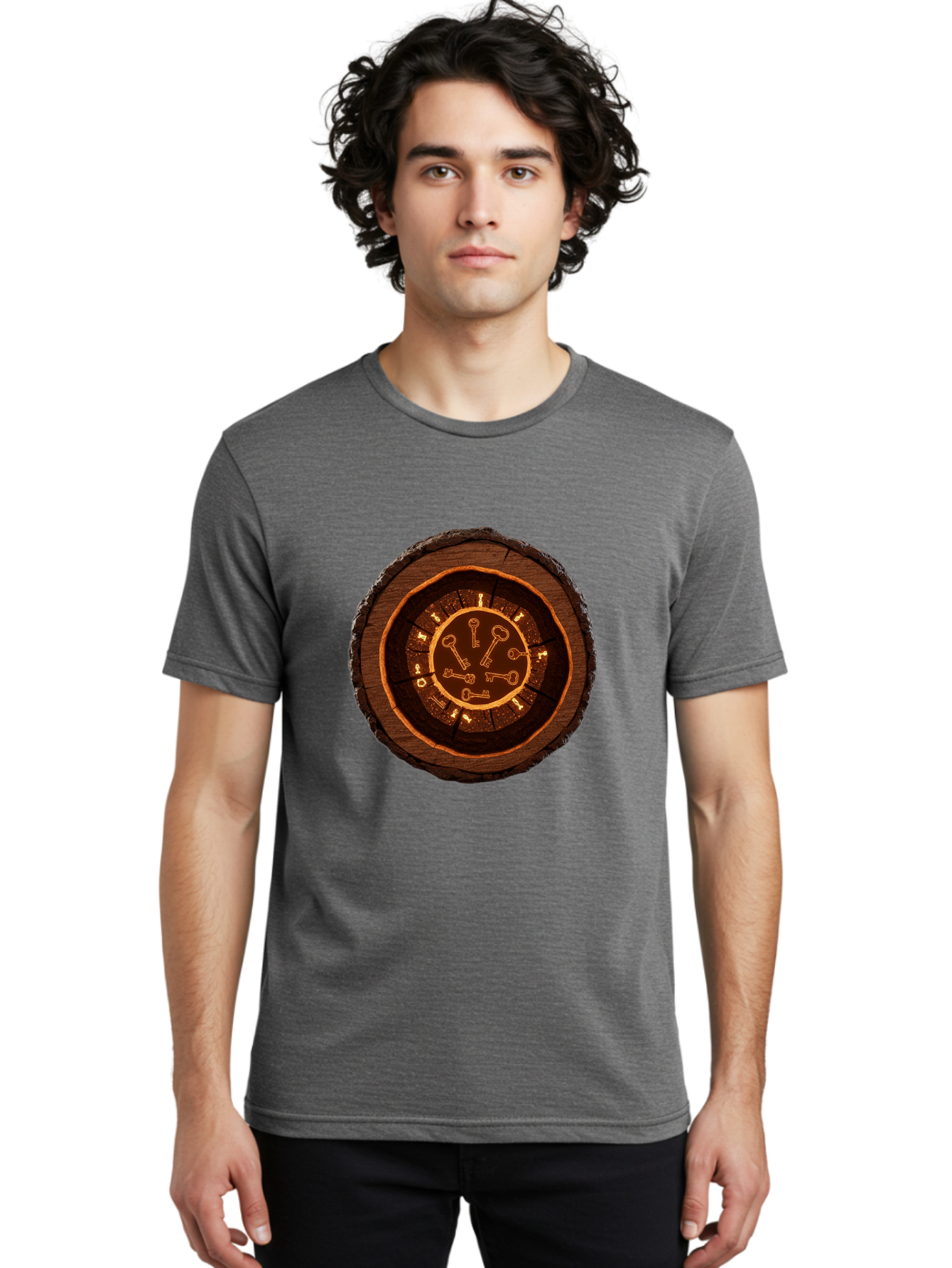 Tree-Stump-Clock Men'S Graphic Tee, 100% Cotton, Comfortable Casual Summer Wear, Machine Washable, Vintage Camera, Old Camera, Antique Camera, Black Camera, Classic Photography, Photography Equipment, Nostalgic Device, Film Camera, Camera Art Ban855 21