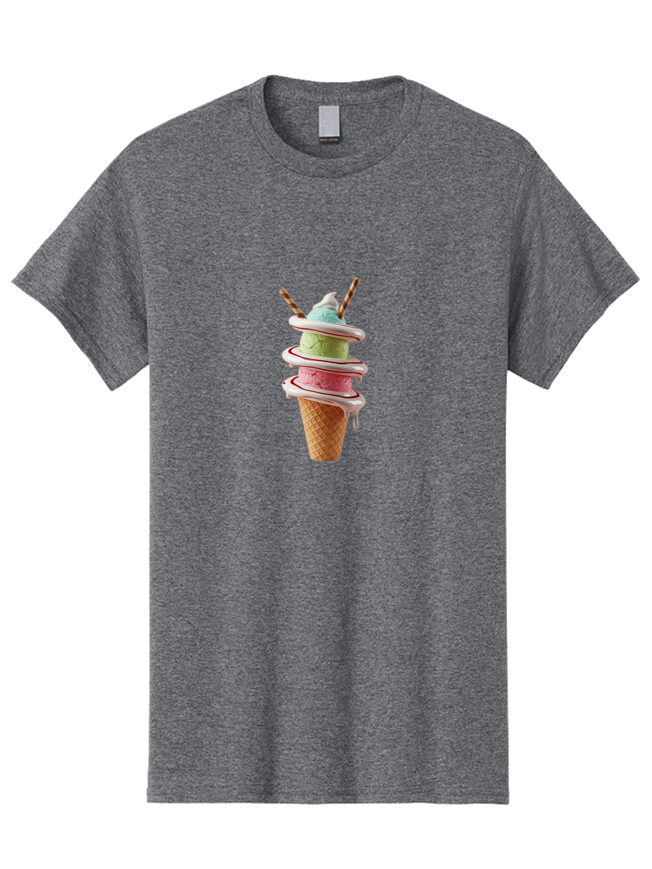 Tri-Colored-Ice-Cream-Cone Men'S Graphic Tee, 100% Cotton, Comfortable Casual Summer Wear, Machine Washable, Vintage Camera, Old Camera, Antique Camera, Black Camera, Classic Photography, Photography Equipment, Nostalgic Device, Film Camera, Ban856