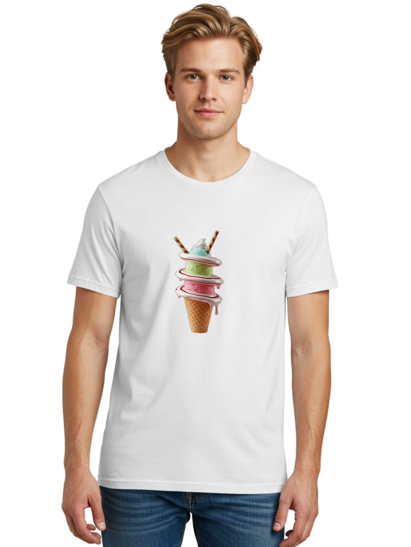 Tri-Colored-Ice-Cream-Cone Men'S Graphic Tee, 100% Cotton, Comfortable Casual Summer Wear, Machine Washable, Vintage Camera, Old Camera, Antique Camera, Black Camera, Classic Photography, Photography Equipment, Nostalgic Device, Film Camera, Ban856 23
