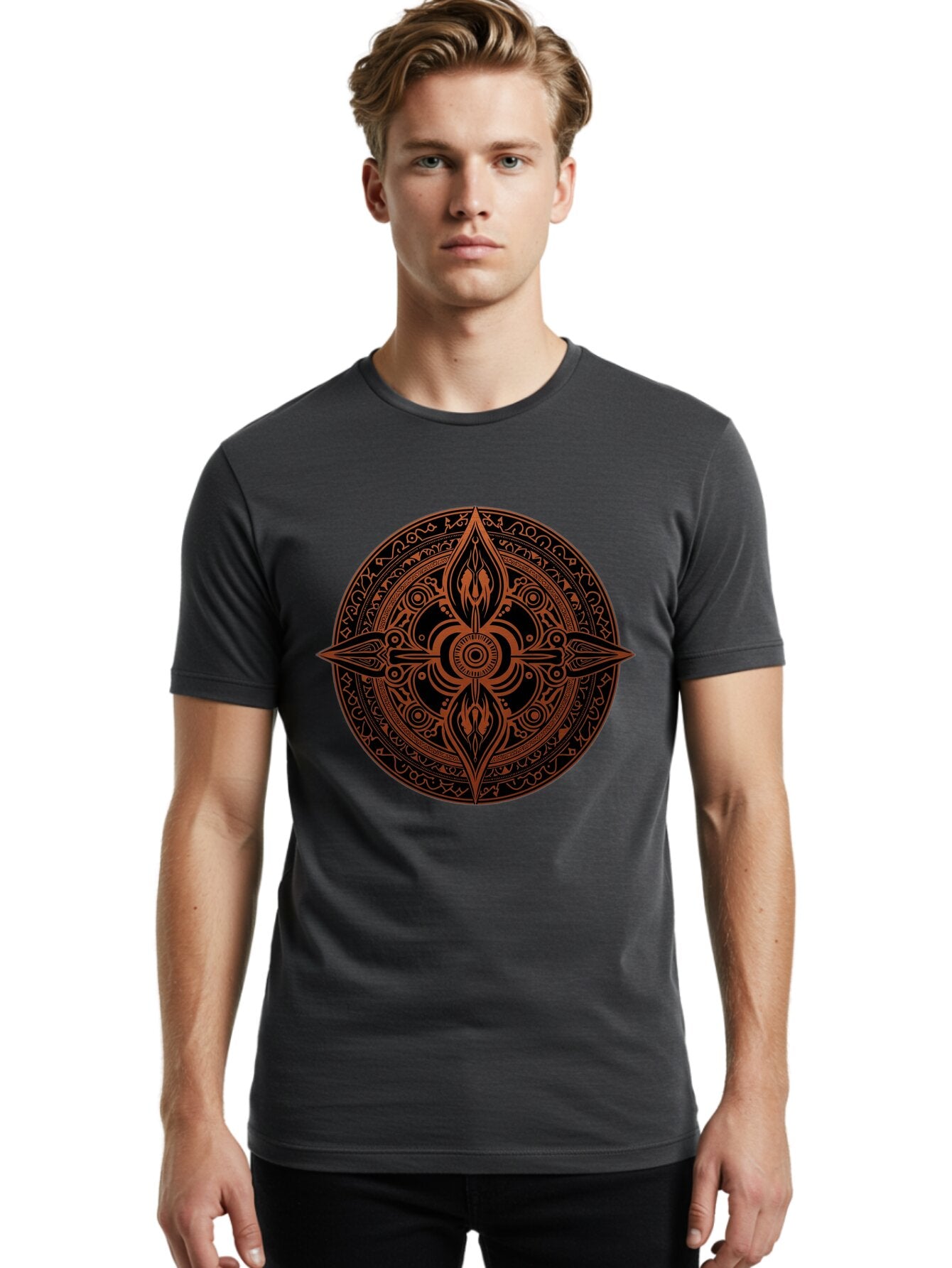 Tribal-Mandala Men'S Graphic Tee, 100% Cotton, Comfortable Casual Summer Wear, Machine Washable, Vintage Camera, Old Camera, Antique Camera, Black Camera, Classic Photography, Photography Equipment, Nostalgic Device, Film Camera, Camera Art Ban857 17
