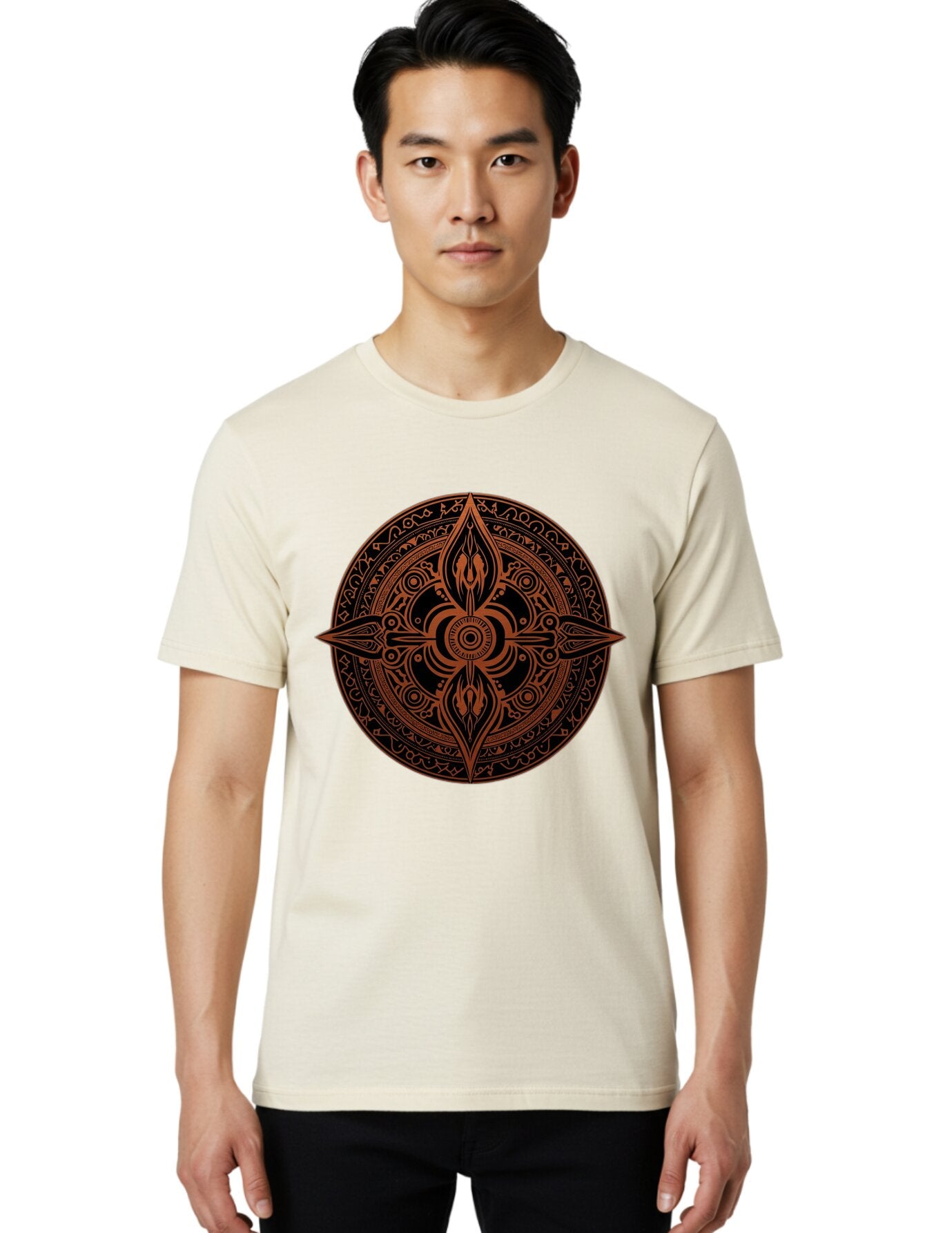 Tribal-Mandala Men'S Graphic Tee, 100% Cotton, Comfortable Casual Summer Wear, Machine Washable, Vintage Camera, Old Camera, Antique Camera, Black Camera, Classic Photography, Photography Equipment, Nostalgic Device, Film Camera, Camera Art Ban857 30