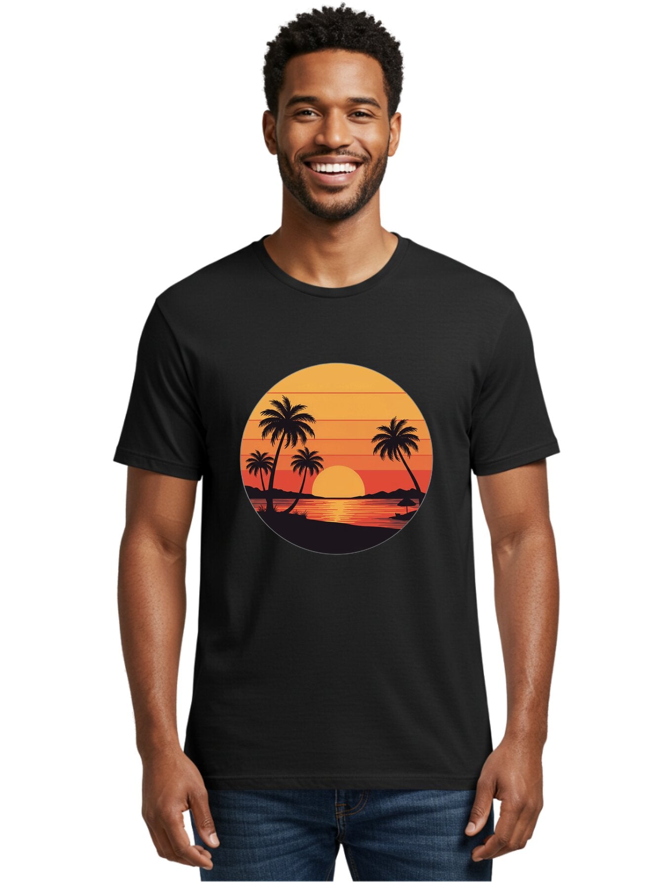 Tropical-Sunset Men'S Graphic Tee, 100% Cotton, Comfortable Casual Summer Wear, Machine Washable, Vintage Camera, Old Camera, Antique Camera, Black Camera, Classic Photography, Photography Equipment, Nostalgic Device, Film Camera, Camera Art Ban862 27