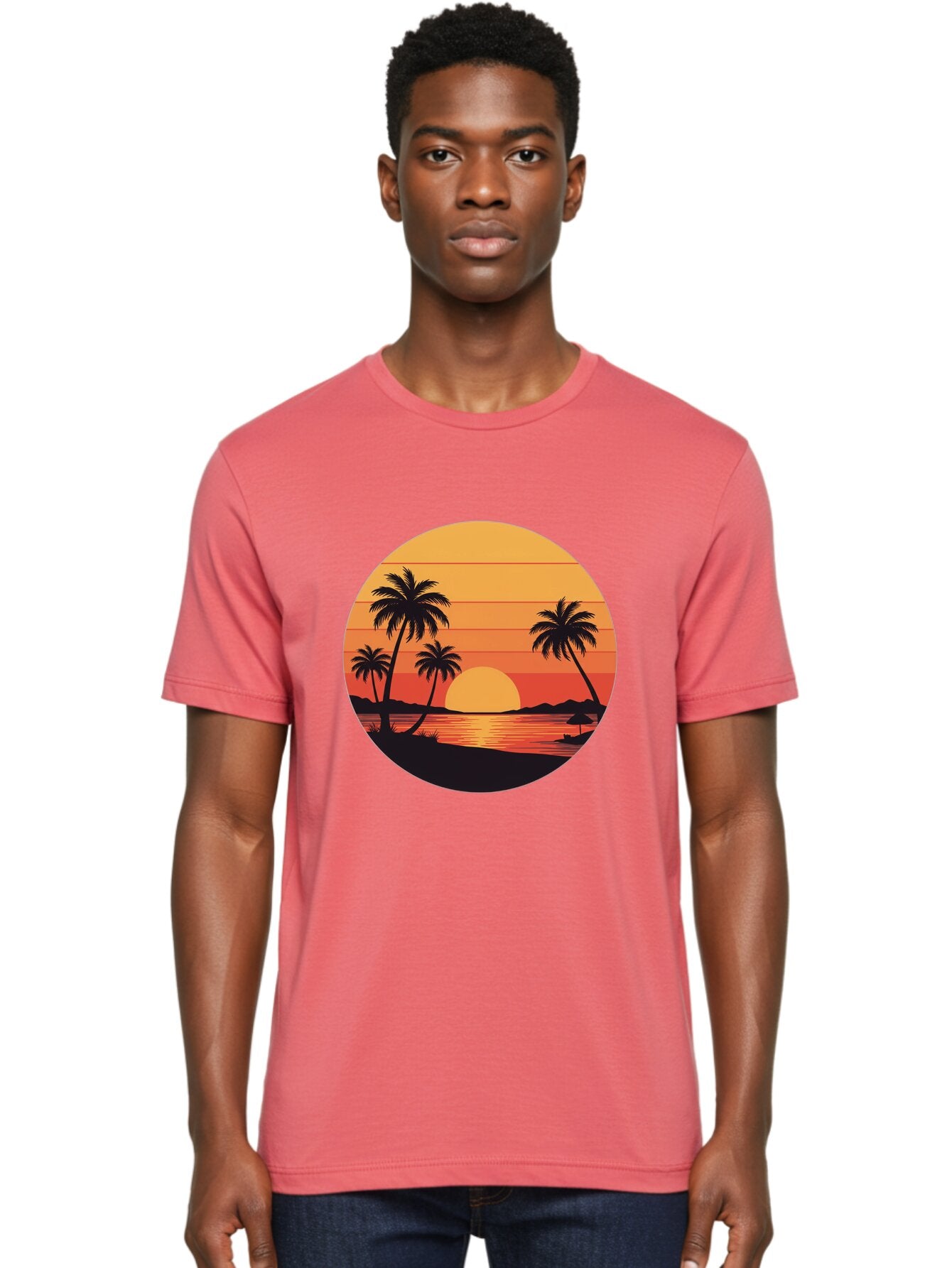 Tropical-Sunset Men'S Graphic Tee, 100% Cotton, Comfortable Casual Summer Wear, Machine Washable, Vintage Camera, Old Camera, Antique Camera, Black Camera, Classic Photography, Photography Equipment, Nostalgic Device, Film Camera, Camera Art Ban862 22