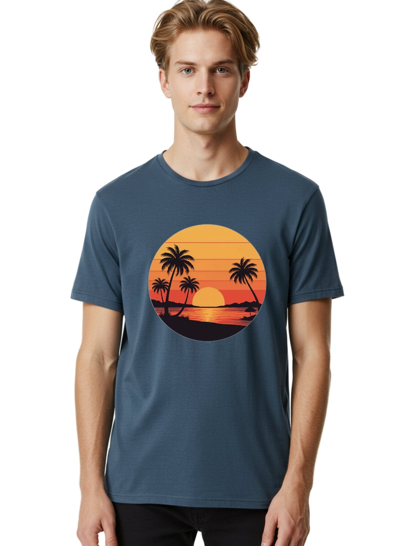 Tropical-Sunset Men'S Graphic Tee, 100% Cotton, Comfortable Casual Summer Wear, Machine Washable, Vintage Camera, Old Camera, Antique Camera, Black Camera, Classic Photography, Photography Equipment, Nostalgic Device, Film Camera, Camera Art Ban862 20