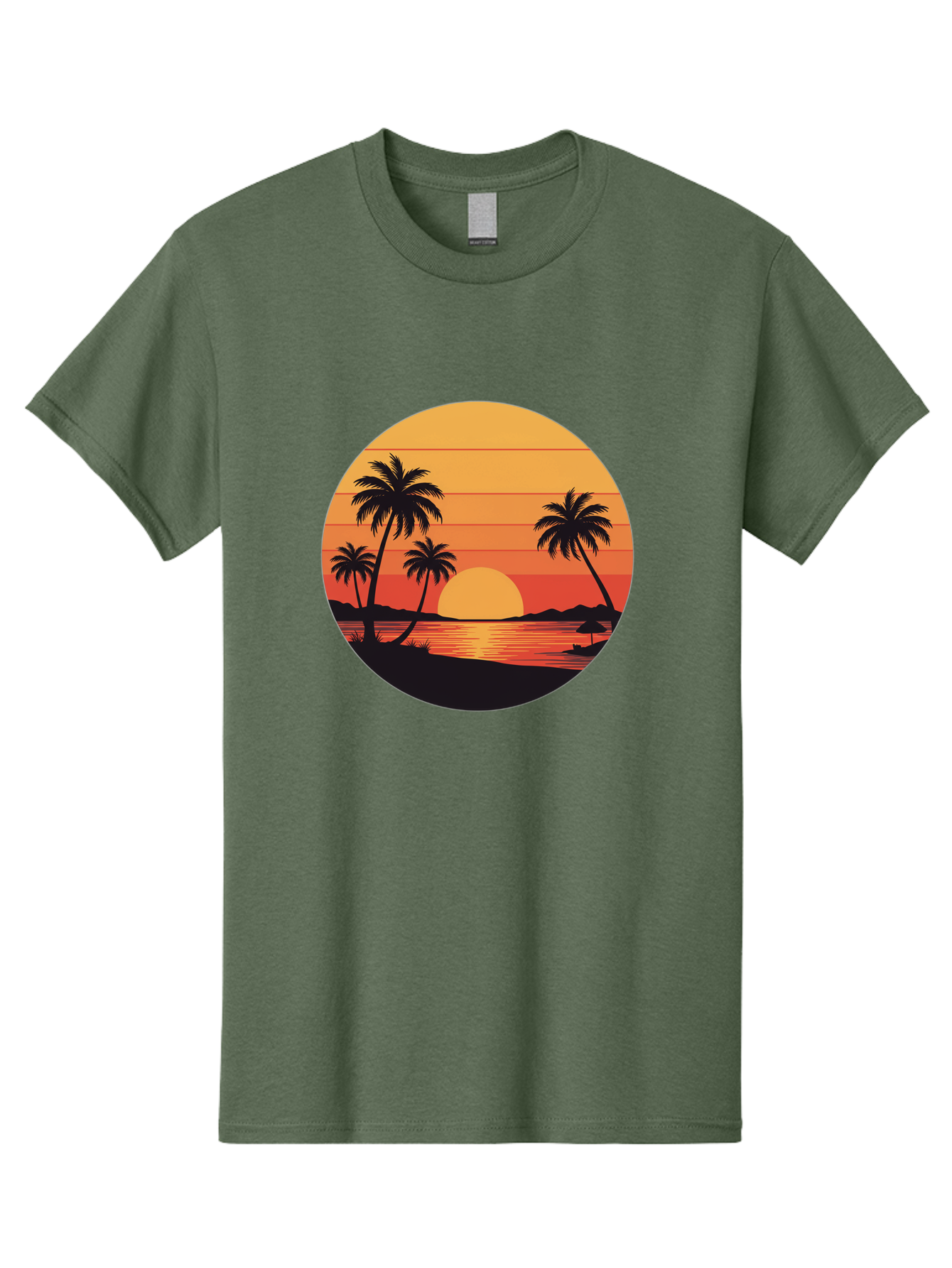 Tropical-Sunset Men'S Graphic Tee, 100% Cotton, Comfortable Casual Summer Wear, Machine Washable, Vintage Camera, Old Camera, Antique Camera, Black Camera, Classic Photography, Photography Equipment, Nostalgic Device, Film Camera, Camera Art Ban862