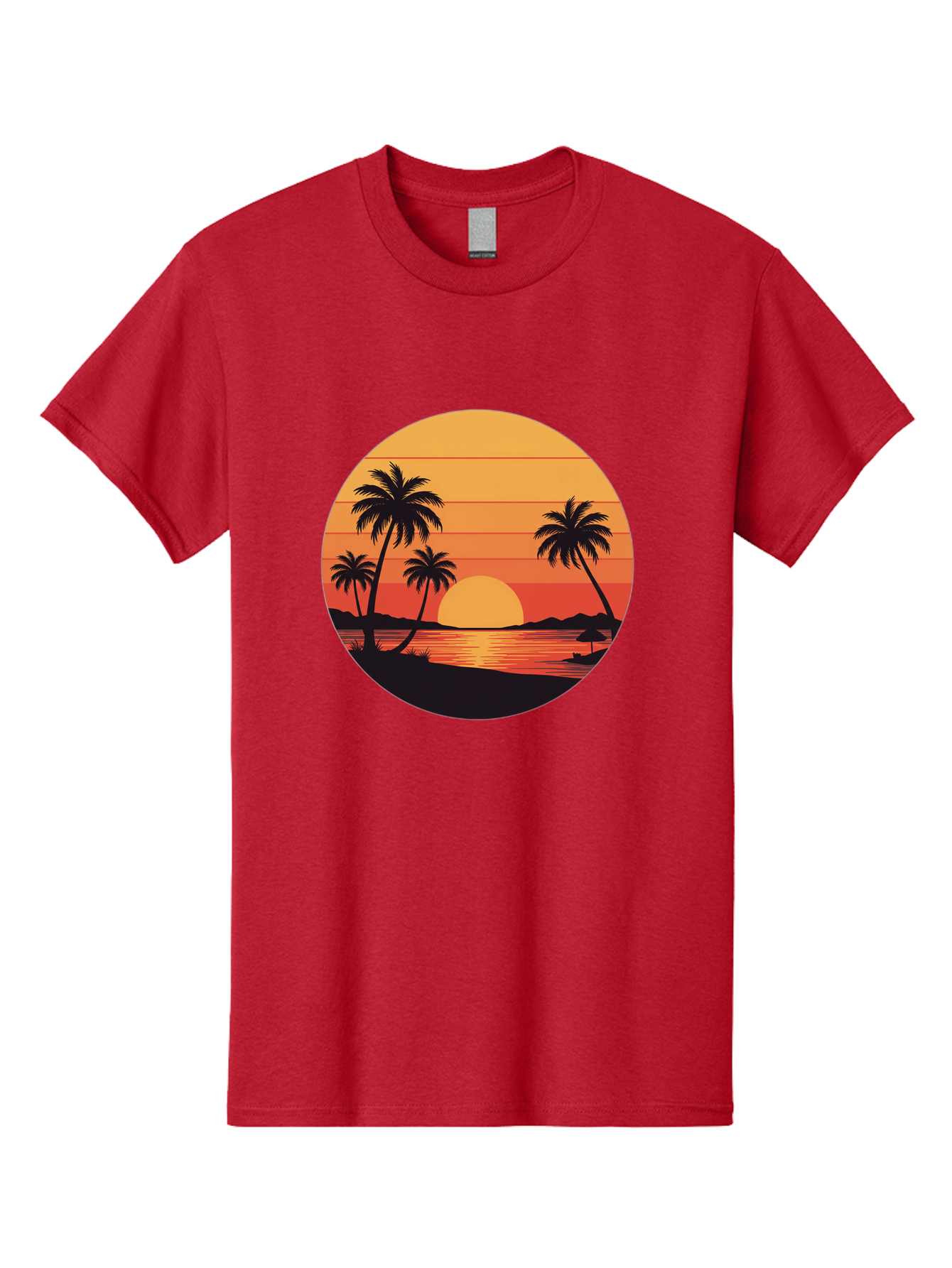 Tropical-Sunset Men'S Graphic Tee, 100% Cotton, Comfortable Casual Summer Wear, Machine Washable, Vintage Camera, Old Camera, Antique Camera, Black Camera, Classic Photography, Photography Equipment, Nostalgic Device, Film Camera, Camera Art Ban862