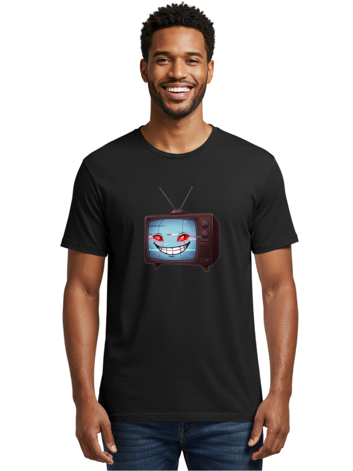 Tv-With-Creepy-Face Men'S Graphic Tee, 100% Cotton, Comfortable Casual Summer Wear, Machine Washable, Vintage Camera, Old Camera, Antique Camera, Black Camera, Classic Photography, Photography Equipment, Nostalgic Device, Film Camera, Ban877 19
