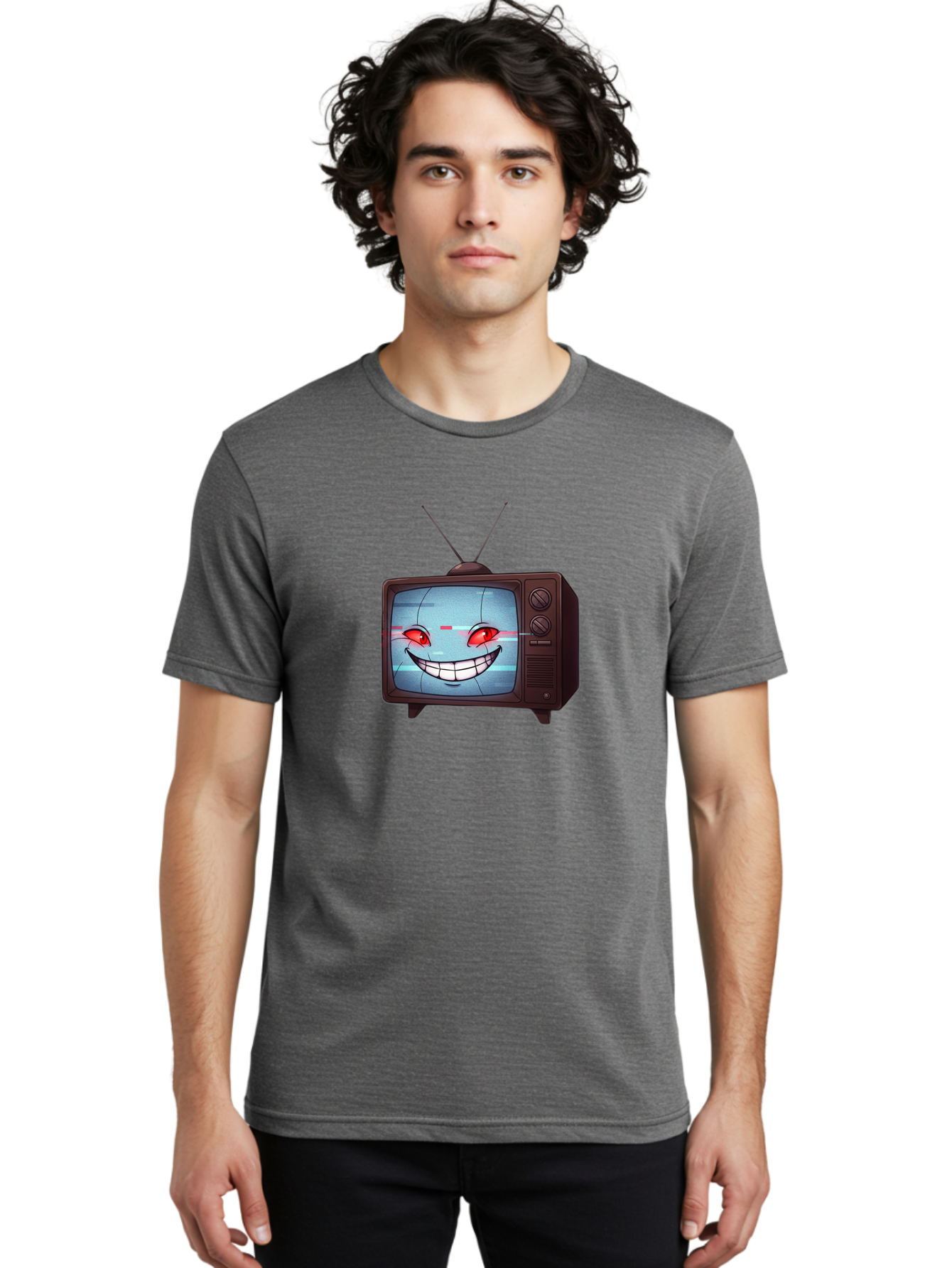 Tv-With-Creepy-Face Men'S Graphic Tee, 100% Cotton, Comfortable Casual Summer Wear, Machine Washable, Vintage Camera, Old Camera, Antique Camera, Black Camera, Classic Photography, Photography Equipment, Nostalgic Device, Film Camera, Ban877 27