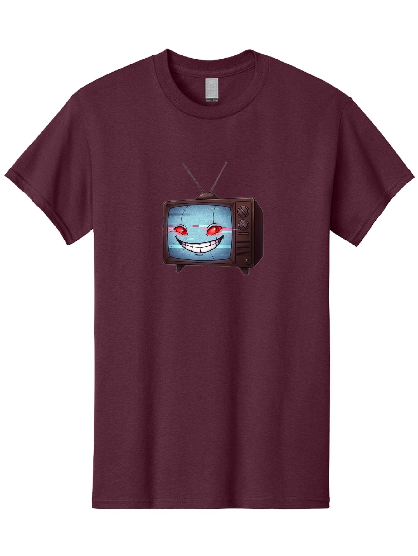 Tv-With-Creepy-Face Men'S Graphic Tee, 100% Cotton, Comfortable Casual Summer Wear, Machine Washable, Vintage Camera, Old Camera, Antique Camera, Black Camera, Classic Photography, Photography Equipment, Nostalgic Device, Film Camera, Ban877 15