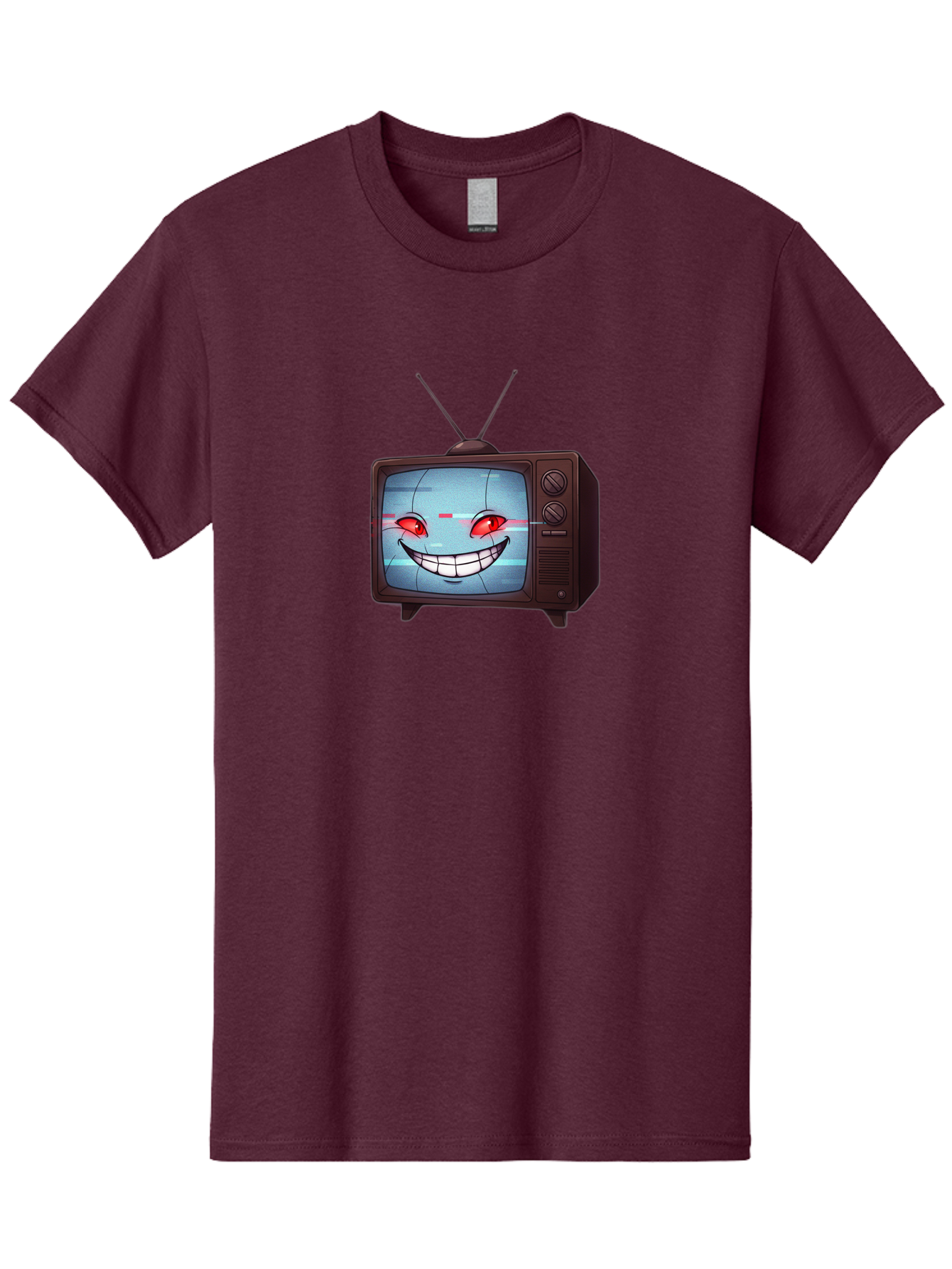 Tv-With-Creepy-Face Men'S Graphic Tee, 100% Cotton, Comfortable Casual Summer Wear, Machine Washable, Vintage Camera, Old Camera, Antique Camera, Black Camera, Classic Photography, Photography Equipment, Nostalgic Device, Film Camera, Ban877