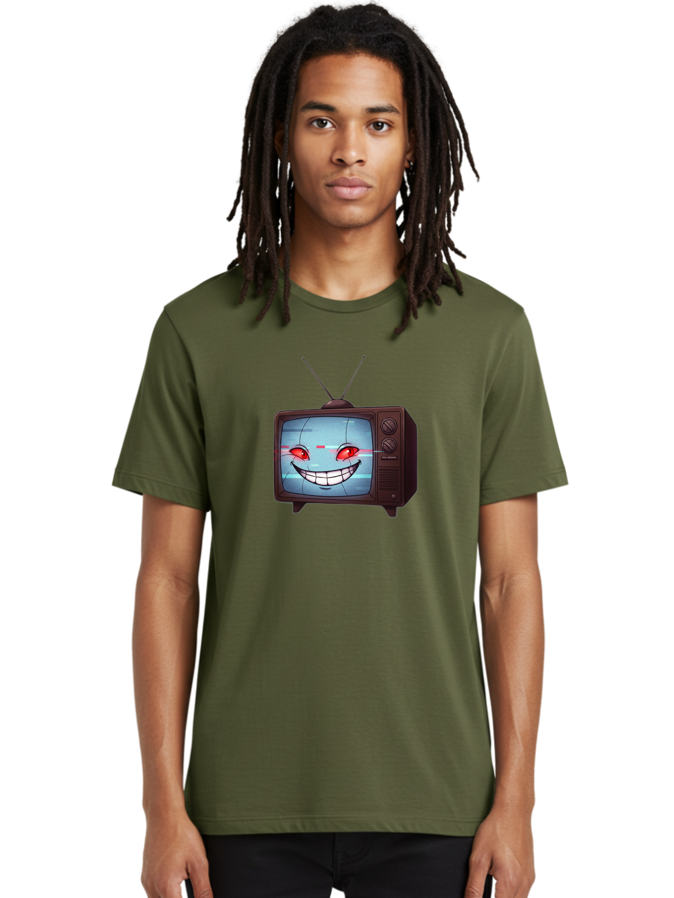Tv-With-Creepy-Face Men'S Graphic Tee, 100% Cotton, Comfortable Casual Summer Wear, Machine Washable, Vintage Camera, Old Camera, Antique Camera, Black Camera, Classic Photography, Photography Equipment, Nostalgic Device, Film Camera, Ban877 26