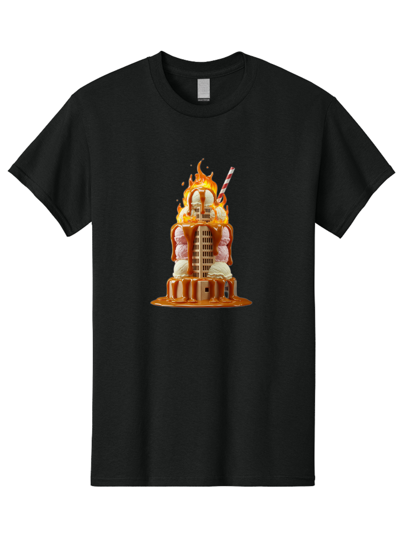 Twin-Towers-Ice-Cream Men'S Graphic Tee, 100% Cotton, Comfortable Casual Summer Wear, Machine Washable, Vintage Camera, Old Camera, Antique Camera, Black Camera, Classic Photography, Photography Equipment, Nostalgic Device, Film Camera, Ban878