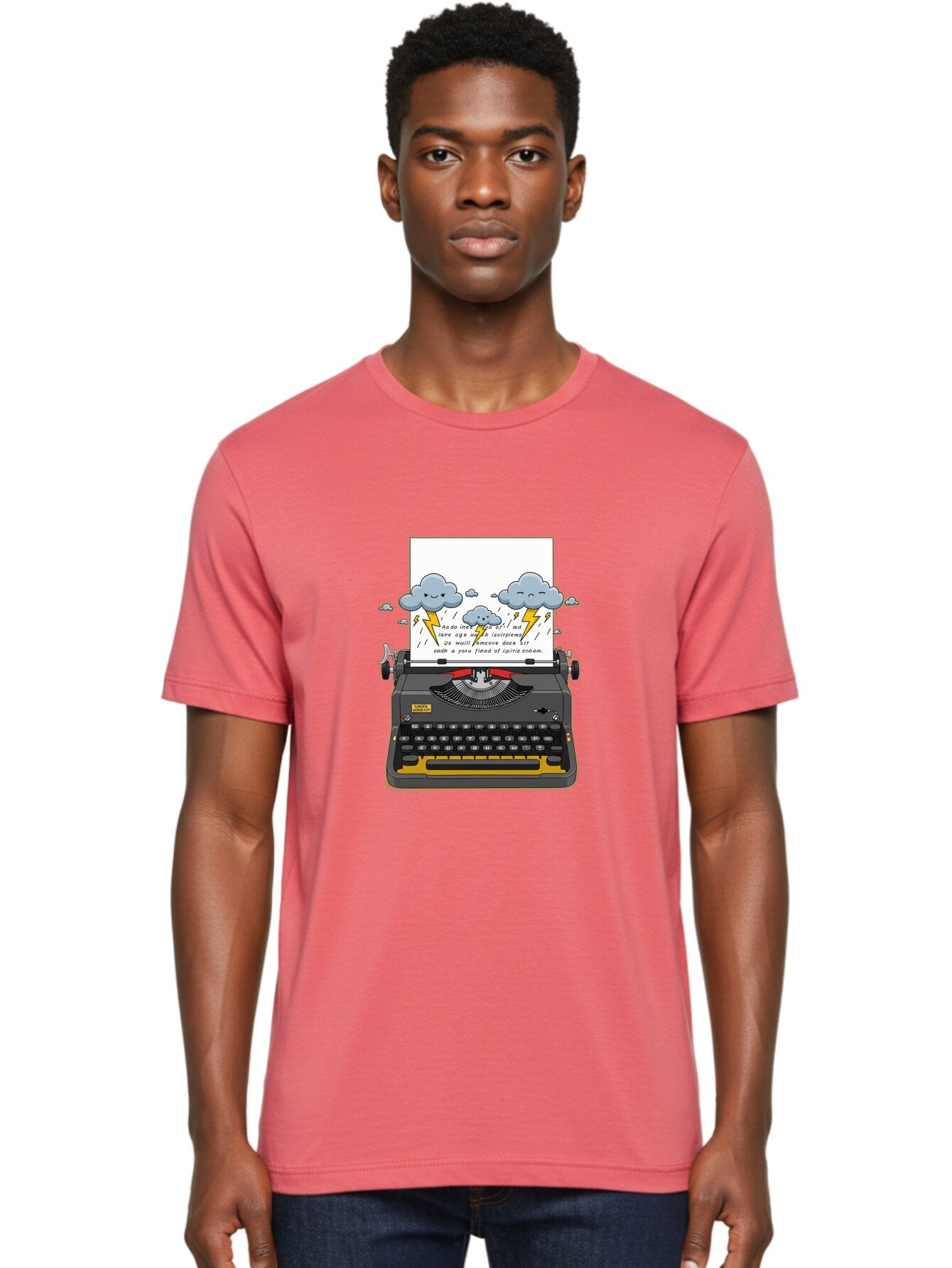 Typewriter-Storm Men'S Graphic Tee, 100% Cotton, Comfortable Casual Summer Wear, Machine Washable, Vintage Camera, Old Camera, Antique Camera, Black Camera, Classic Photography, Photography Equipment, Nostalgic Device, Film Camera, Camera Art Ban880 28