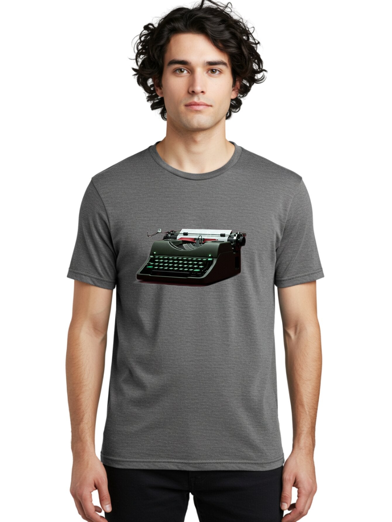 Typewriter Men'S Graphic Tee, 100% Cotton, Comfortable Casual Summer Wear, Machine Washable, Vintage Camera, Old Camera, Antique Camera, Black Camera, Classic Photography, Photography Equipment, Nostalgic Device, Film Camera, Camera Art Ban881 29