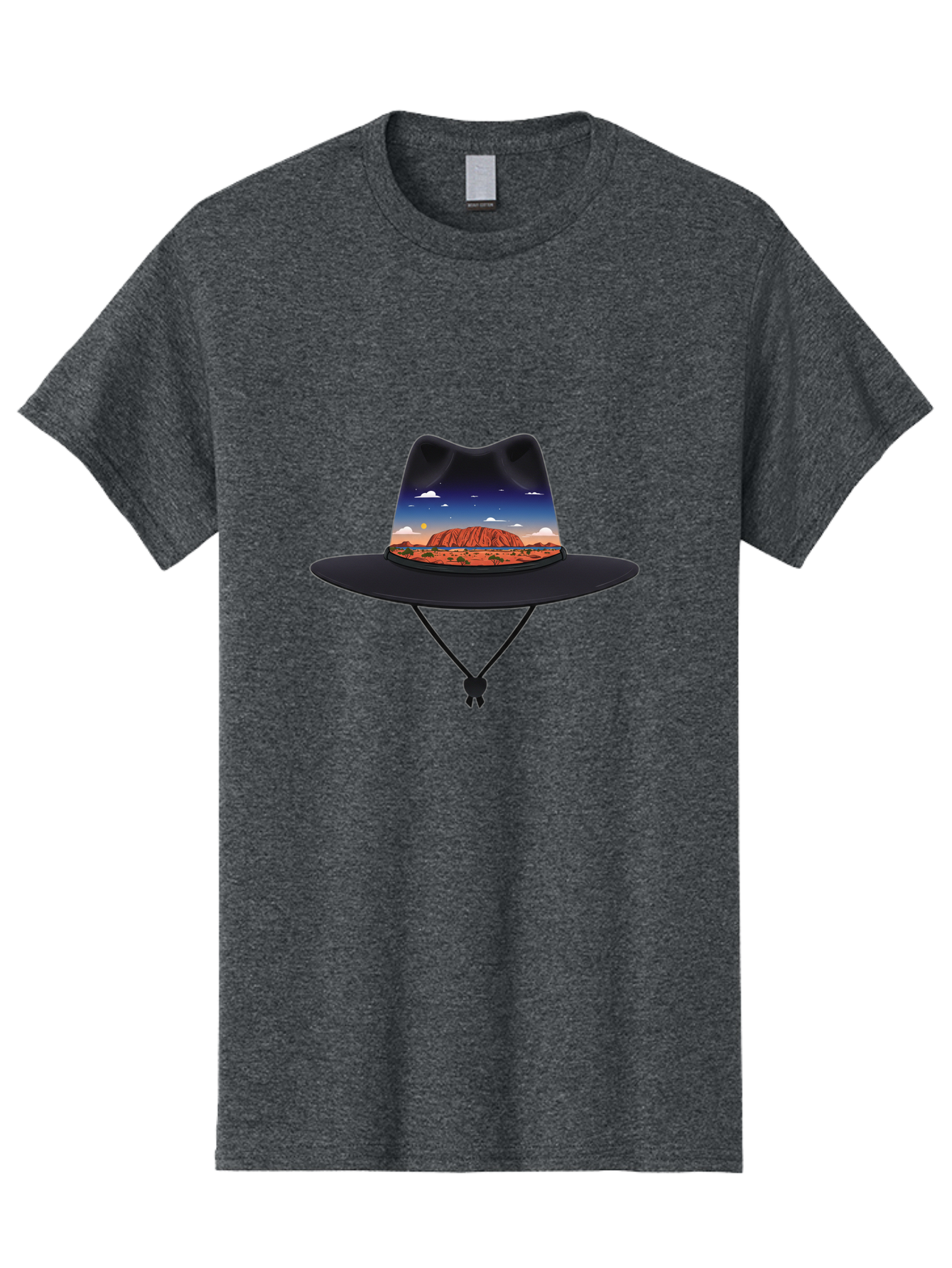 Uluru-Sunset-Hat Men'S Graphic Tee, 100% Cotton, Comfortable Casual Summer Wear, Machine Washable, Vintage Camera, Old Camera, Antique Camera, Black Camera, Classic Photography, Photography Equipment, Nostalgic Device, Film Camera, Camera Art Ban886 3