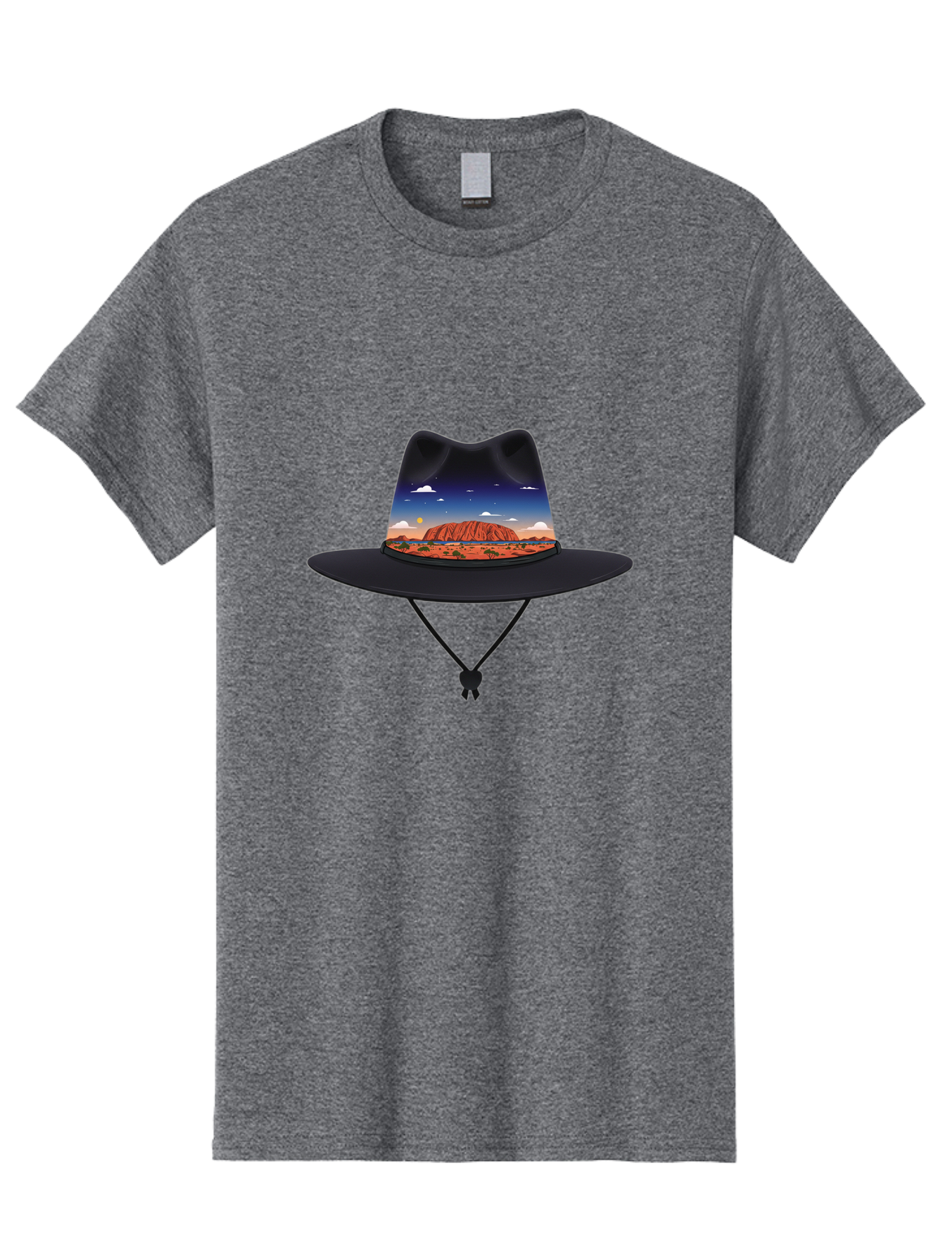 Uluru-Sunset-Hat Men'S Graphic Tee, 100% Cotton, Comfortable Casual Summer Wear, Machine Washable, Vintage Camera, Old Camera, Antique Camera, Black Camera, Classic Photography, Photography Equipment, Nostalgic Device, Film Camera, Camera Art Ban886 4