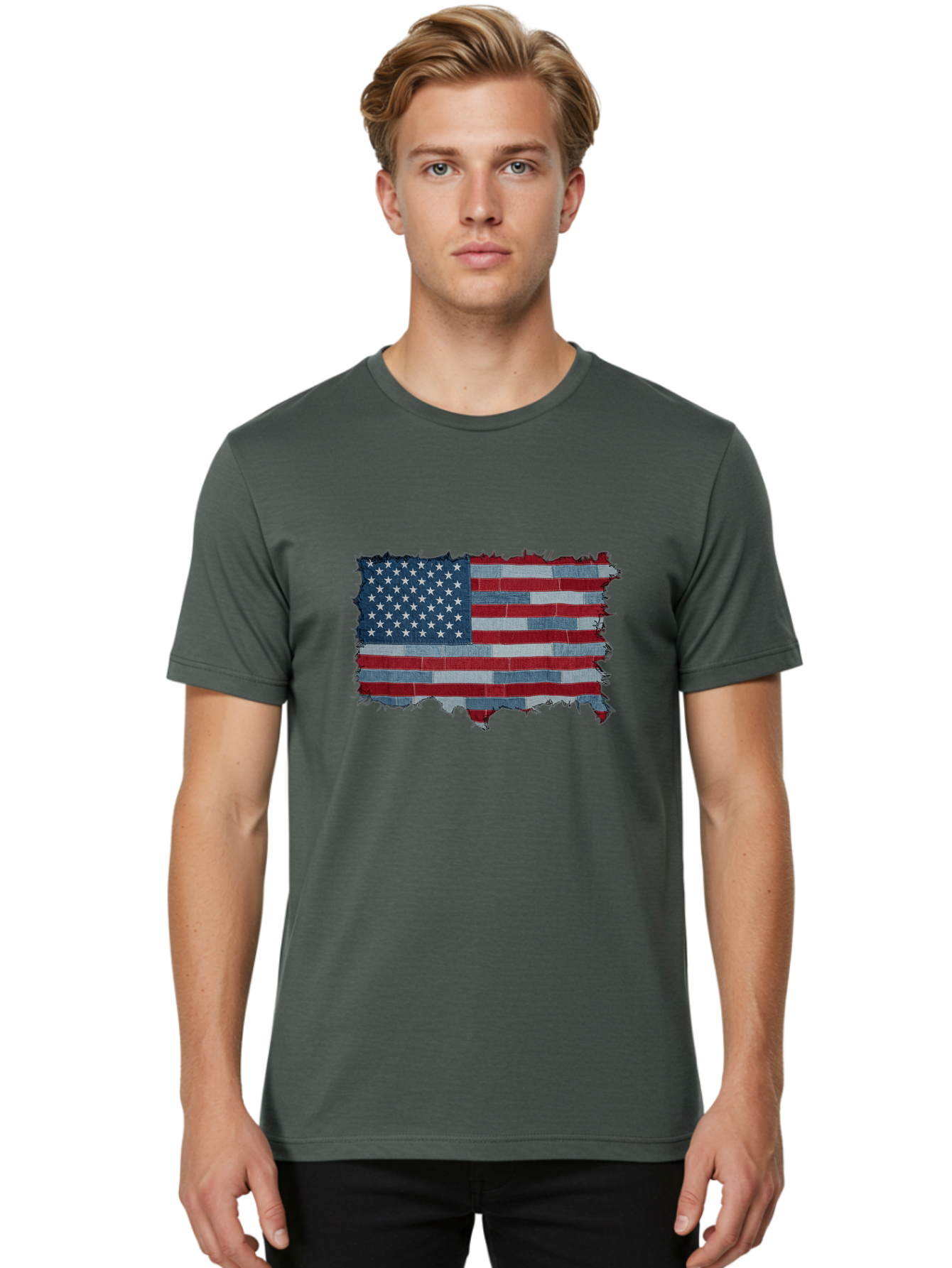 Usa-Flag Men'S Graphic Tee, 100% Cotton, Comfortable Casual Summer Wear, Machine Washable, Vintage Camera, Old Camera, Antique Camera, Black Camera, Classic Photography, Photography Equipment, Nostalgic Device, Film Camera, Camera Art Ban891 30