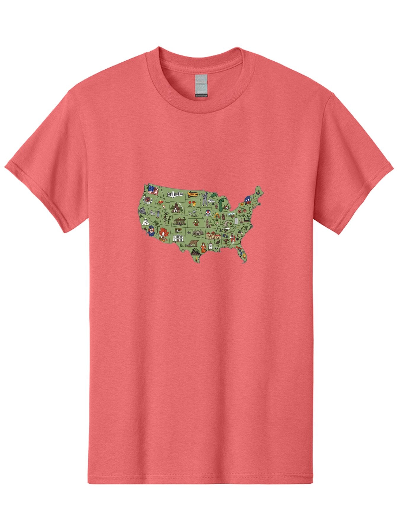 Usa-Map-Icons Men'S Graphic Tee, 100% Cotton, Comfortable Casual Summer Wear, Machine Washable, Vintage Camera, Old Camera, Antique Camera, Black Camera, Classic Photography, Photography Equipment, Nostalgic Device, Film Camera, Camera Art Ban892