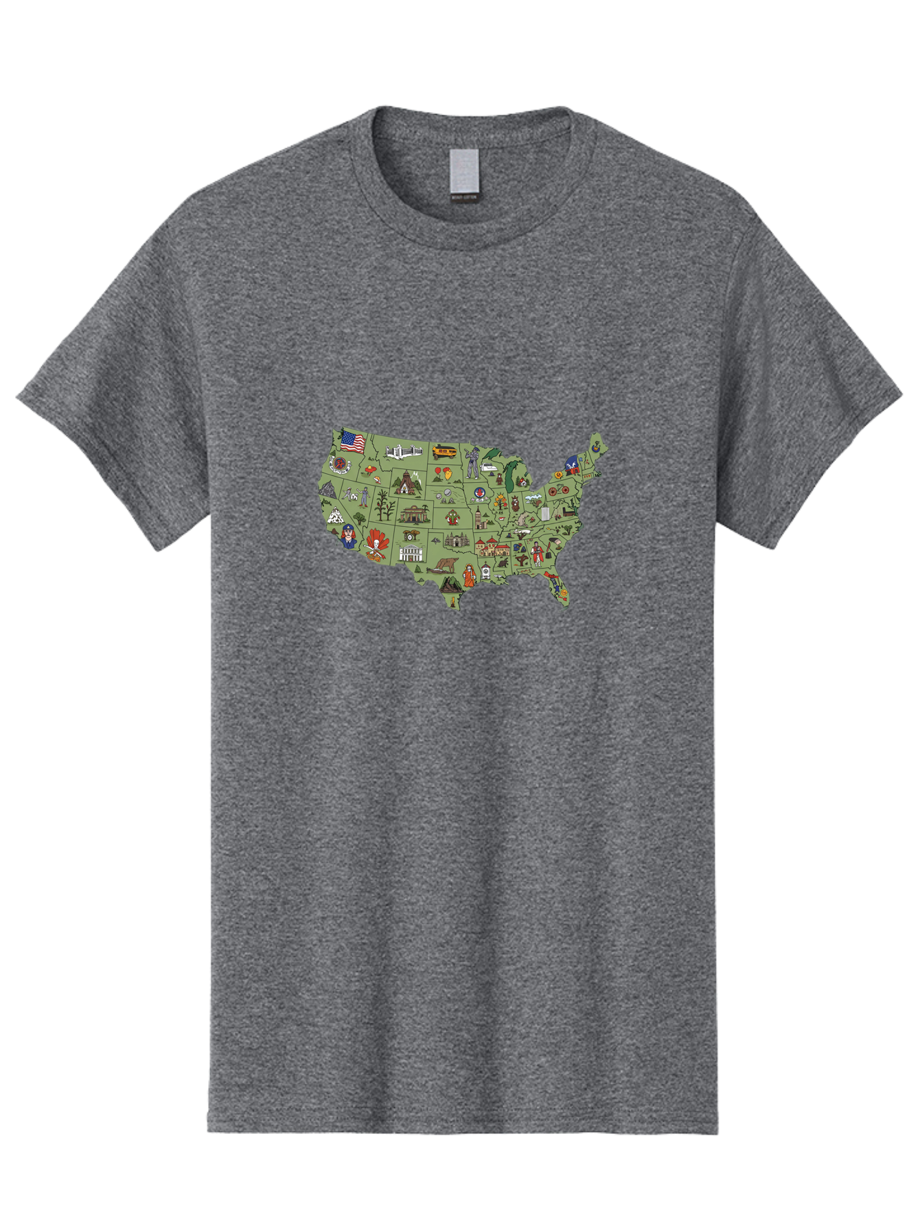Usa-Map-Icons Men'S Graphic Tee, 100% Cotton, Comfortable Casual Summer Wear, Machine Washable, Vintage Camera, Old Camera, Antique Camera, Black Camera, Classic Photography, Photography Equipment, Nostalgic Device, Film Camera, Camera Art Ban892