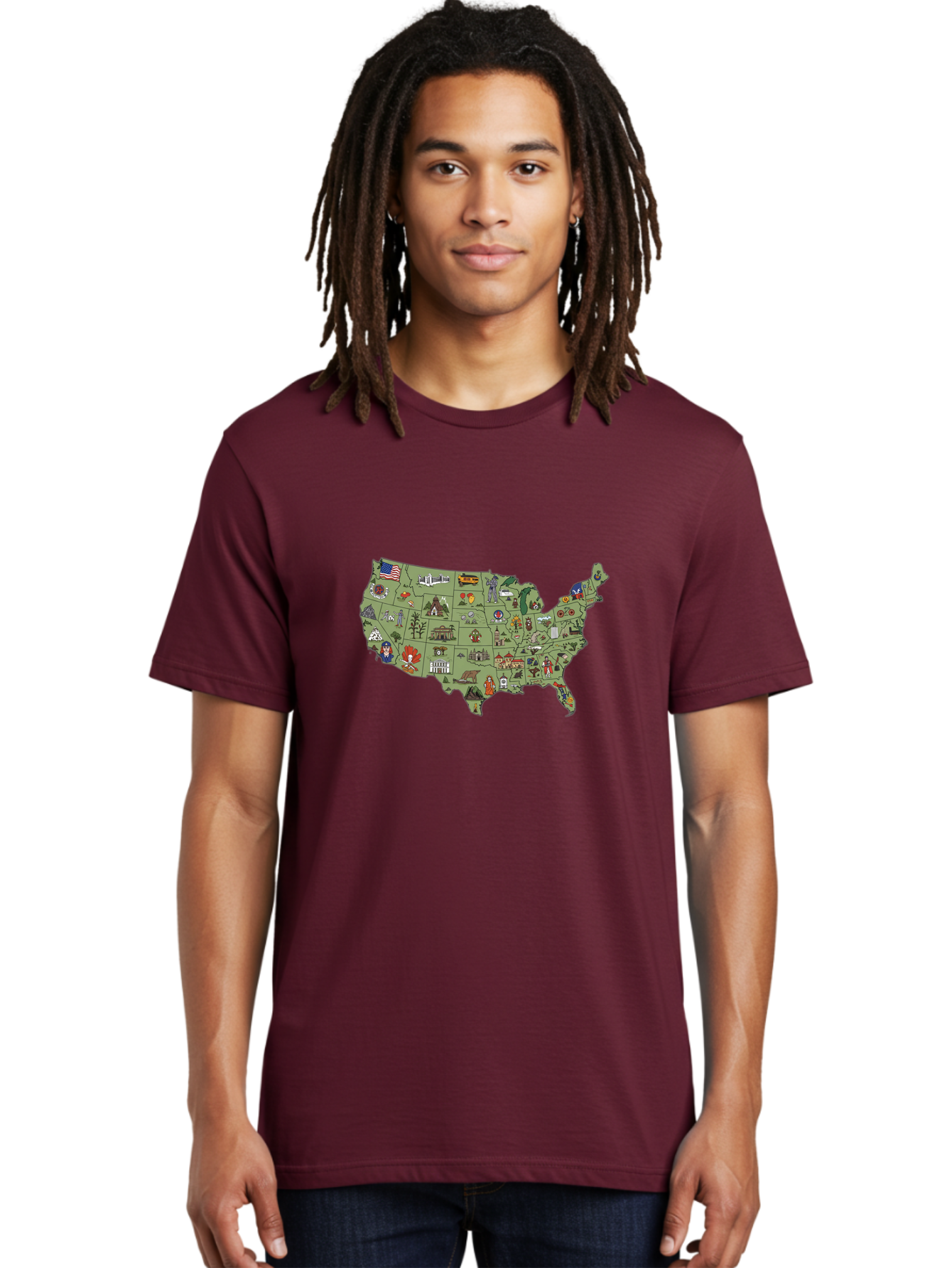Usa-Map-Icons Men'S Graphic Tee, 100% Cotton, Comfortable Casual Summer Wear, Machine Washable, Vintage Camera, Old Camera, Antique Camera, Black Camera, Classic Photography, Photography Equipment, Nostalgic Device, Film Camera, Camera Art Ban892 21