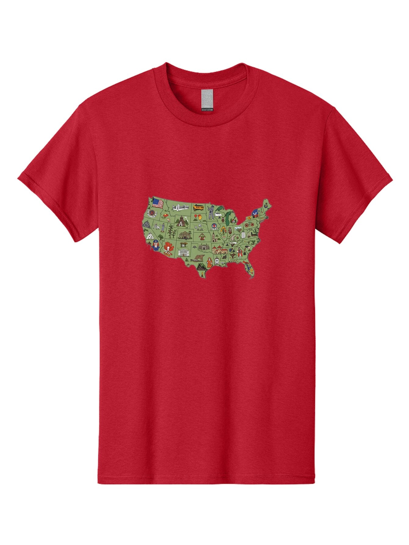 Usa-Map-Icons Men'S Graphic Tee, 100% Cotton, Comfortable Casual Summer Wear, Machine Washable, Vintage Camera, Old Camera, Antique Camera, Black Camera, Classic Photography, Photography Equipment, Nostalgic Device, Film Camera, Camera Art Ban892 13