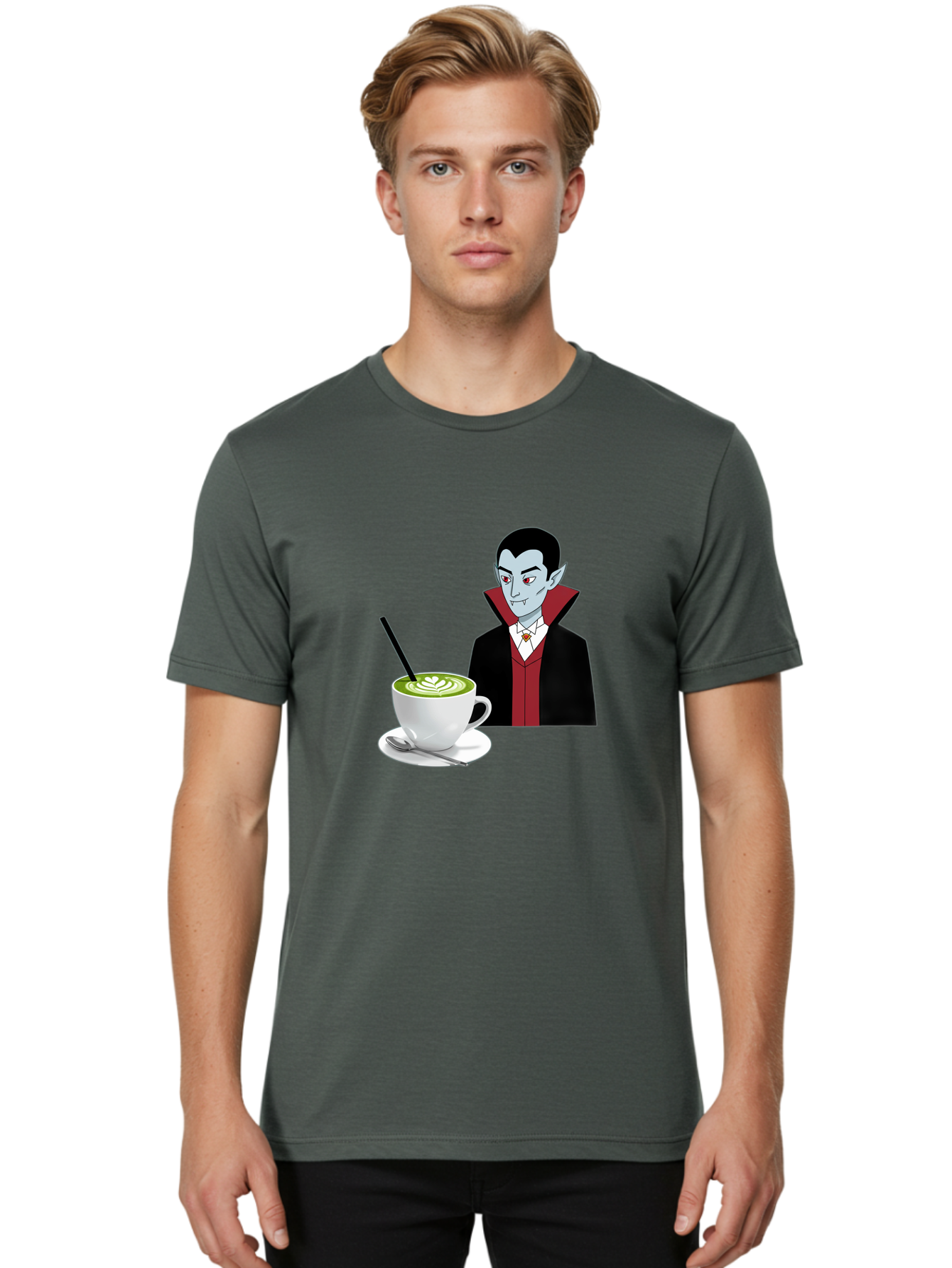 Vampire-Drinking-Coffee Men'S Graphic Tee, 100% Cotton, Comfortable Casual Summer Wear, Machine Washable, Vintage Camera, Old Camera, Antique Camera, Black Camera, Classic Photography, Photography Equipment, Nostalgic Device, Film Camera, Ban894 25