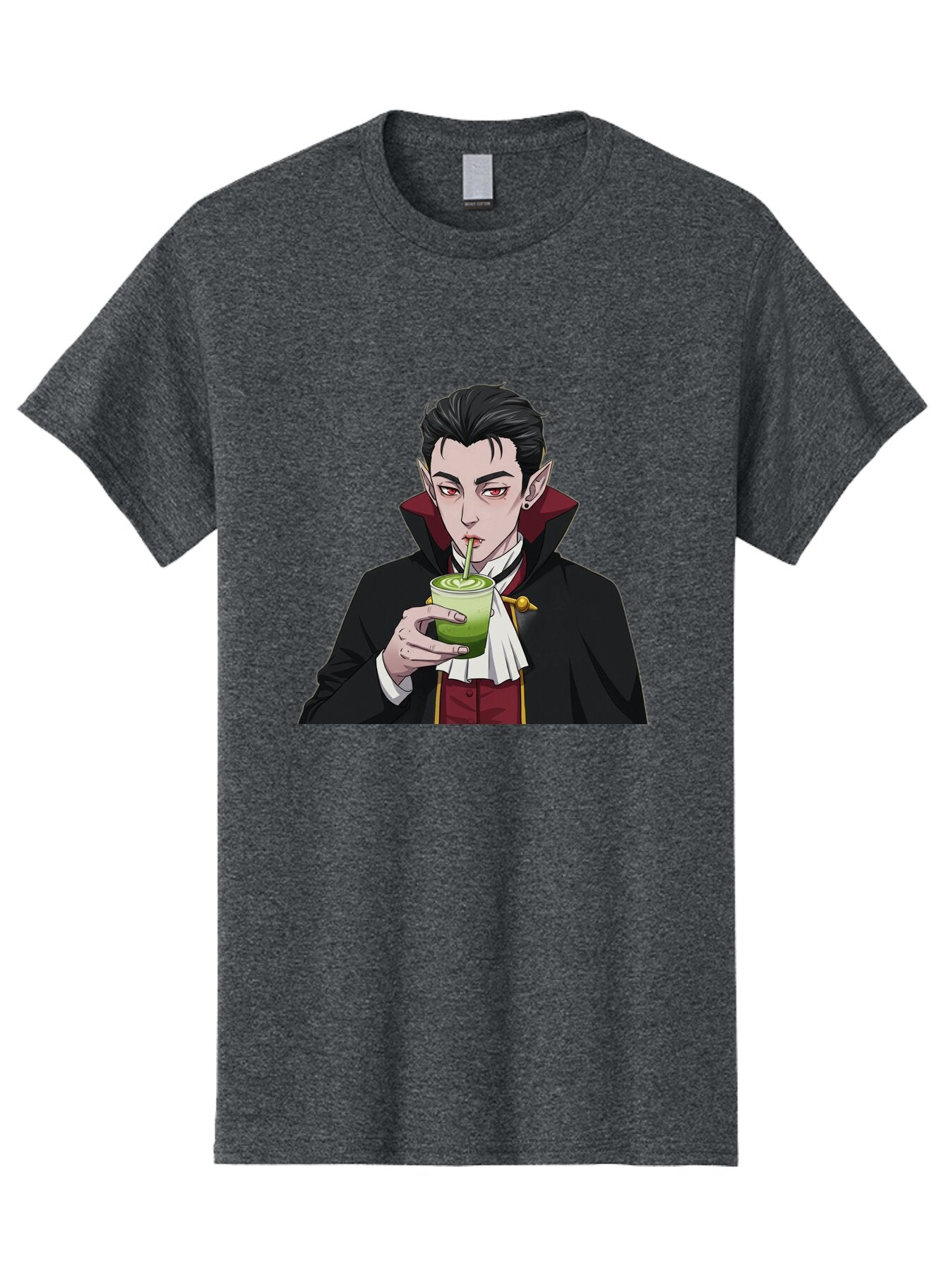 Vampire-Drinking-Matcha-1 Men'S Graphic Tee, 100% Cotton, Comfortable Casual Summer Wear, Machine Washable, Vintage Camera, Old Camera, Antique Camera, Black Camera, Classic Photography, Photography Equipment, Nostalgic Device, Film Camera, Ban895 11