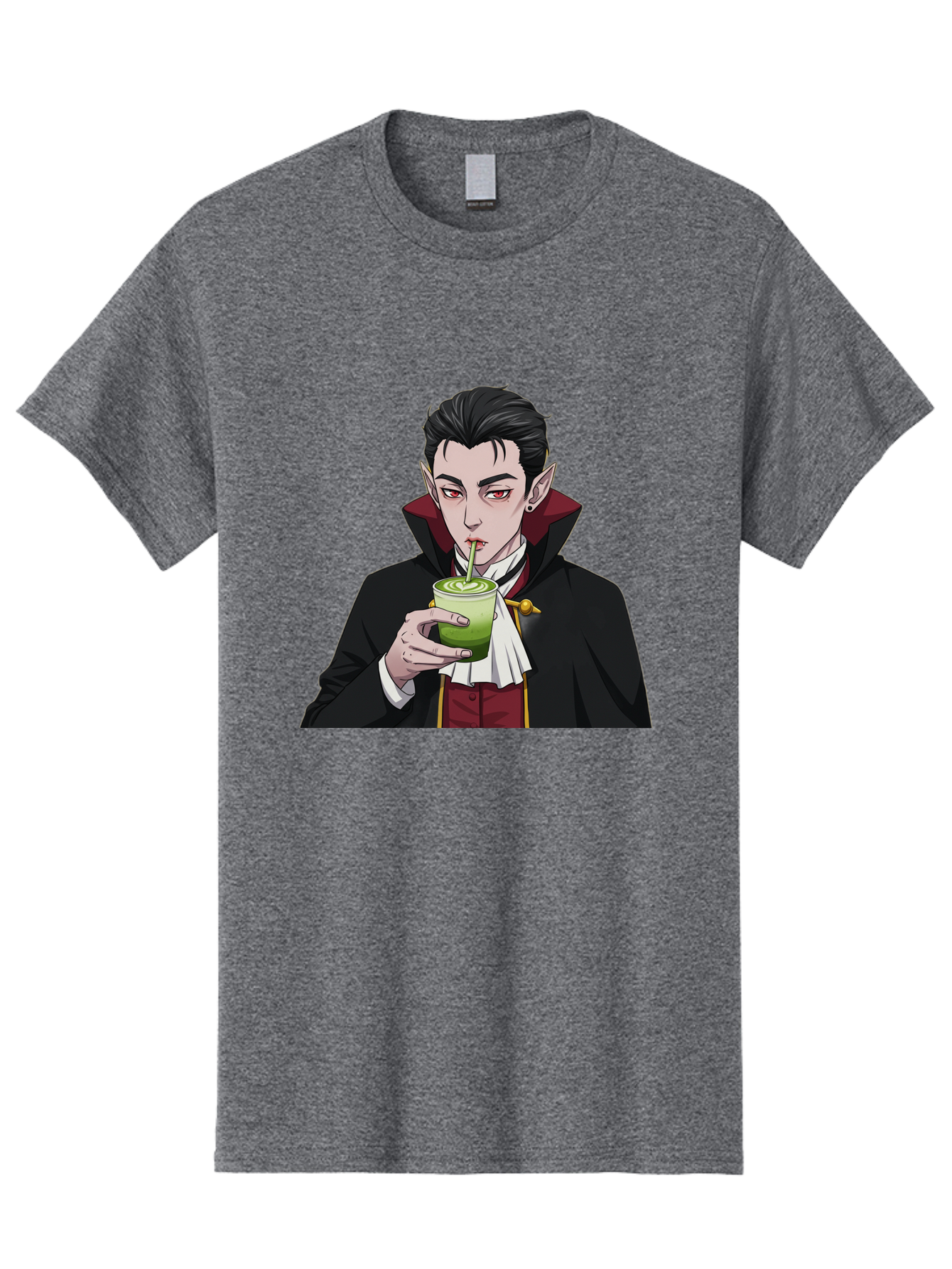 Vampire-Drinking-Matcha-1 Men'S Graphic Tee, 100% Cotton, Comfortable Casual Summer Wear, Machine Washable, Vintage Camera, Old Camera, Antique Camera, Black Camera, Classic Photography, Photography Equipment, Nostalgic Device, Film Camera, Ban895 6