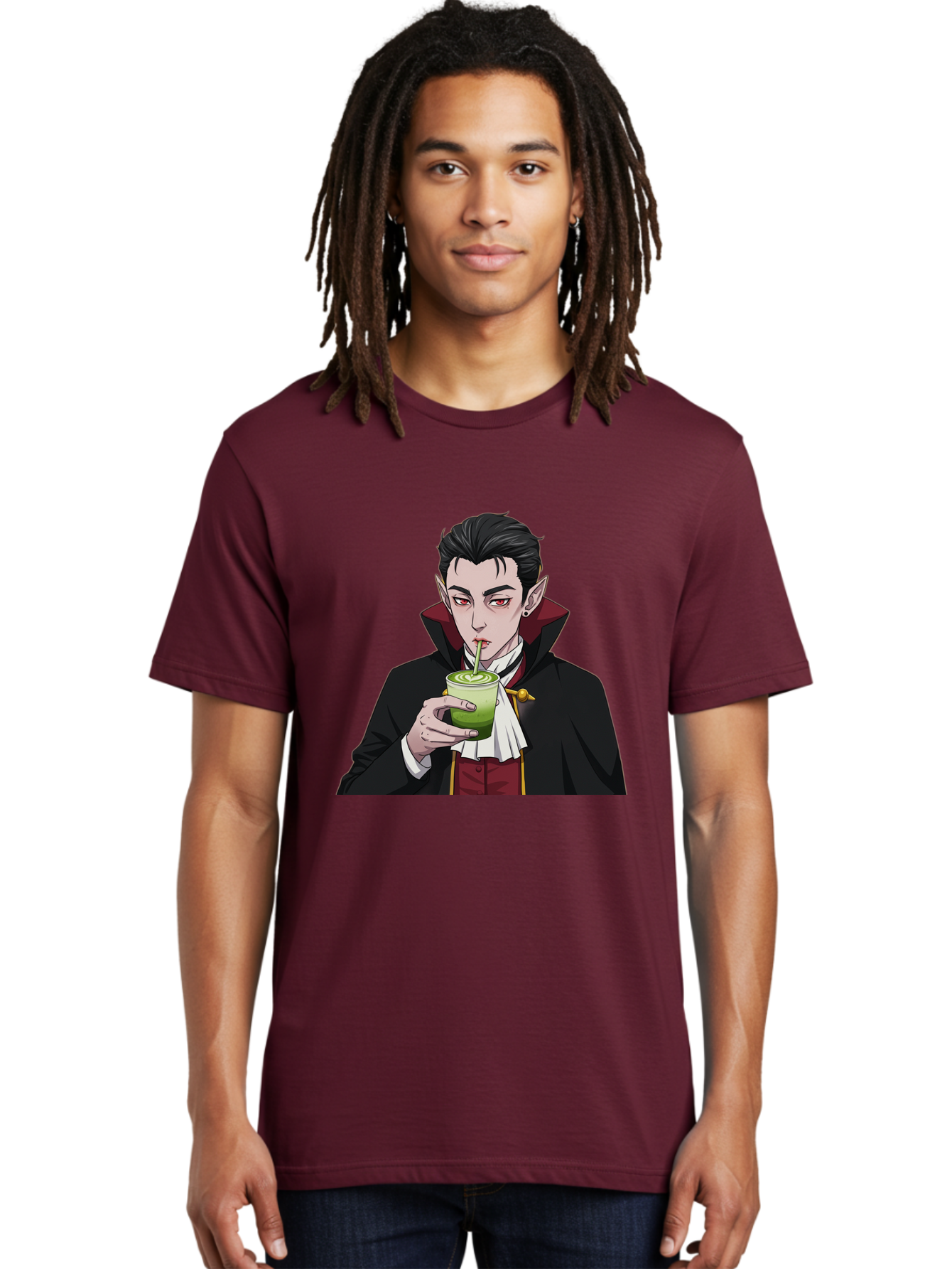 Vampire-Drinking-Matcha-1 Men'S Graphic Tee, 100% Cotton, Comfortable Casual Summer Wear, Machine Washable, Vintage Camera, Old Camera, Antique Camera, Black Camera, Classic Photography, Photography Equipment, Nostalgic Device, Film Camera, Ban895 24