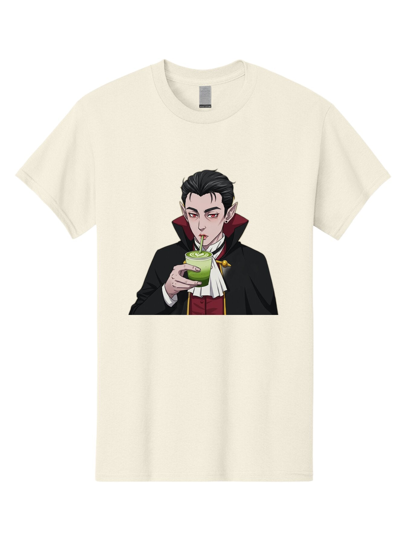 Vampire-Drinking-Matcha-1 Men'S Graphic Tee, 100% Cotton, Comfortable Casual Summer Wear, Machine Washable, Vintage Camera, Old Camera, Antique Camera, Black Camera, Classic Photography, Photography Equipment, Nostalgic Device, Film Camera, Ban895 13