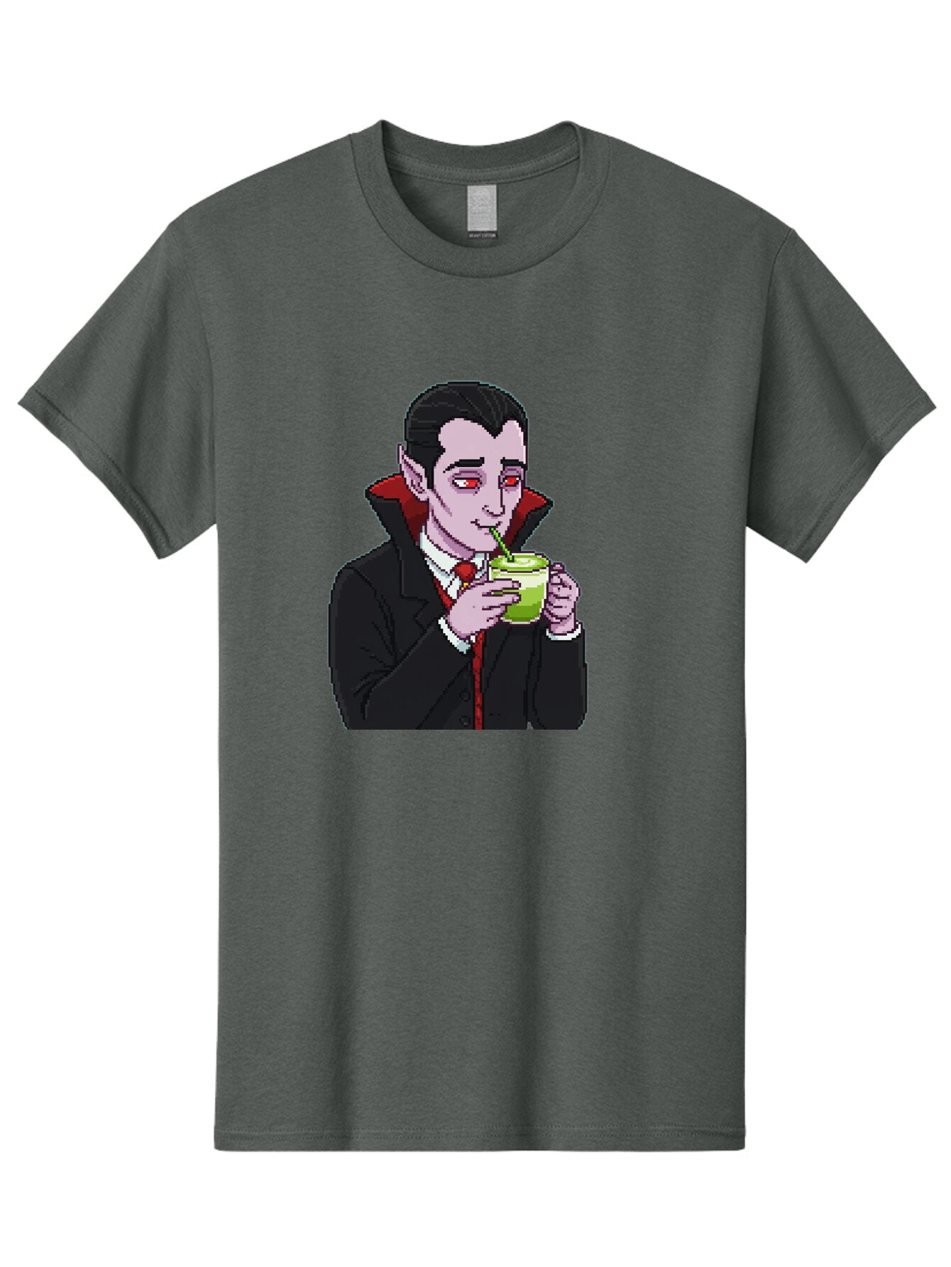 Vampire-Drinking-Matcha-2 Men'S Graphic Tee, 100% Cotton, Comfortable Casual Summer Wear, Machine Washable, Vintage Camera, Old Camera, Antique Camera, Black Camera, Classic Photography, Photography Equipment, Nostalgic Device, Film Camera, Ban896 9