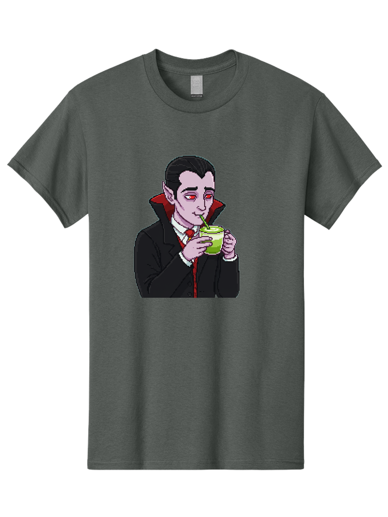 Vampire-Drinking-Matcha-2 Men'S Graphic Tee, 100% Cotton, Comfortable Casual Summer Wear, Machine Washable, Vintage Camera, Old Camera, Antique Camera, Black Camera, Classic Photography, Photography Equipment, Nostalgic Device, Film Camera, Ban896 5
