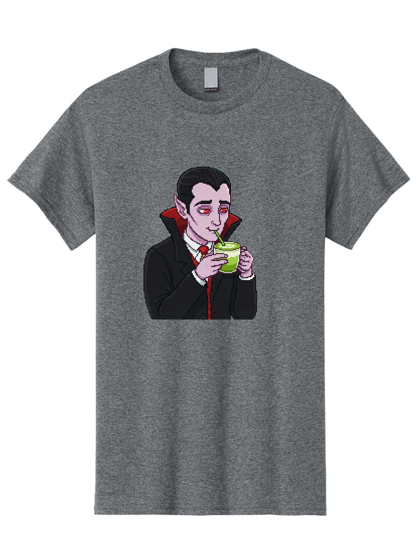 Vampire-Drinking-Matcha-2 Men'S Graphic Tee, 100% Cotton, Comfortable Casual Summer Wear, Machine Washable, Vintage Camera, Old Camera, Antique Camera, Black Camera, Classic Photography, Photography Equipment, Nostalgic Device, Film Camera, Ban896 6