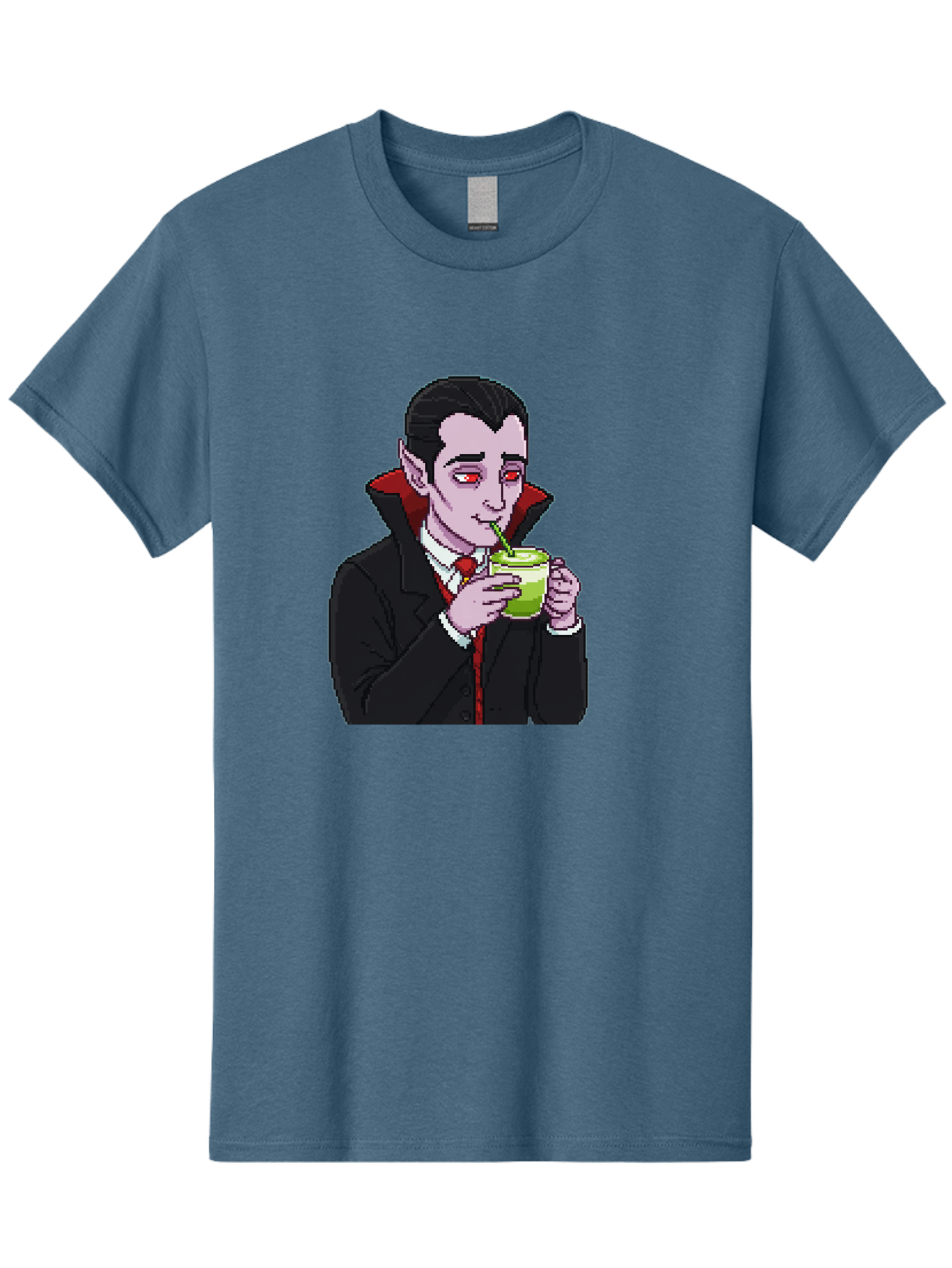 Vampire-Drinking-Matcha-2 Men'S Graphic Tee, 100% Cotton, Comfortable Casual Summer Wear, Machine Washable, Vintage Camera, Old Camera, Antique Camera, Black Camera, Classic Photography, Photography Equipment, Nostalgic Device, Film Camera, Ban896 11