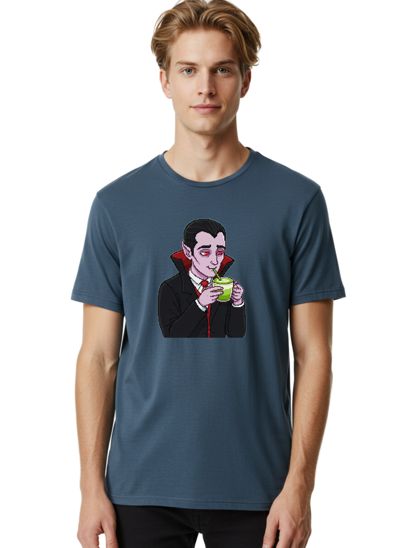 Vampire-Drinking-Matcha-2 Men'S Graphic Tee, 100% Cotton, Comfortable Casual Summer Wear, Machine Washable, Vintage Camera, Old Camera, Antique Camera, Black Camera, Classic Photography, Photography Equipment, Nostalgic Device, Film Camera, Ban896 26