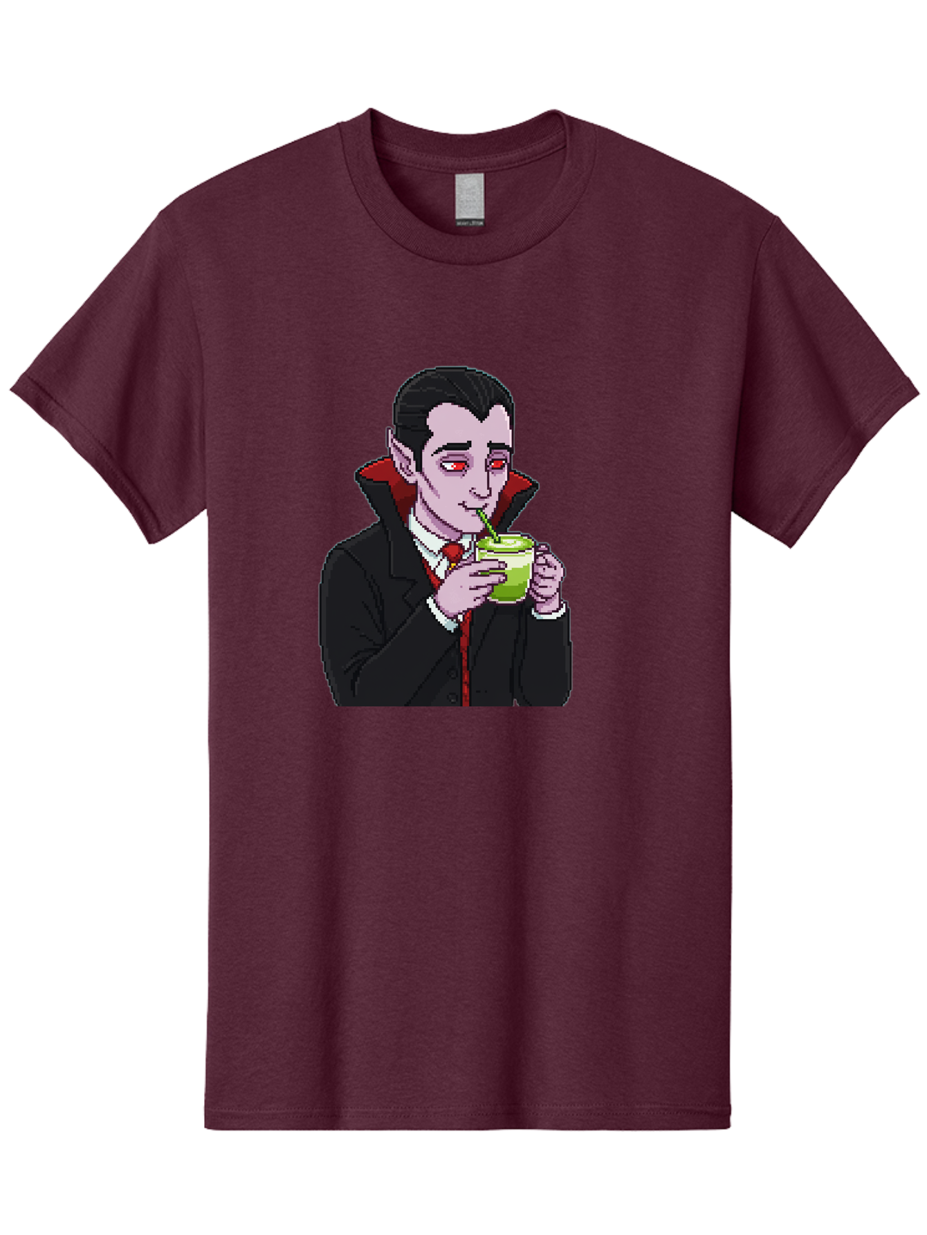 Vampire-Drinking-Matcha-2 Men'S Graphic Tee, 100% Cotton, Comfortable Casual Summer Wear, Machine Washable, Vintage Camera, Old Camera, Antique Camera, Black Camera, Classic Photography, Photography Equipment, Nostalgic Device, Film Camera, Ban896 10
